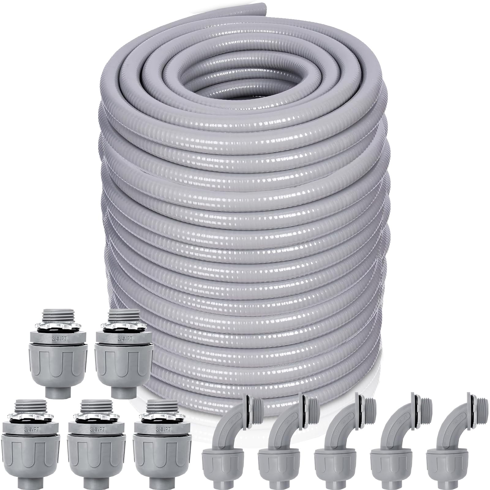 Aoibox 3 4 in Nonmetallic Liquid Tight Flexible Electrical Conduit Kit ...