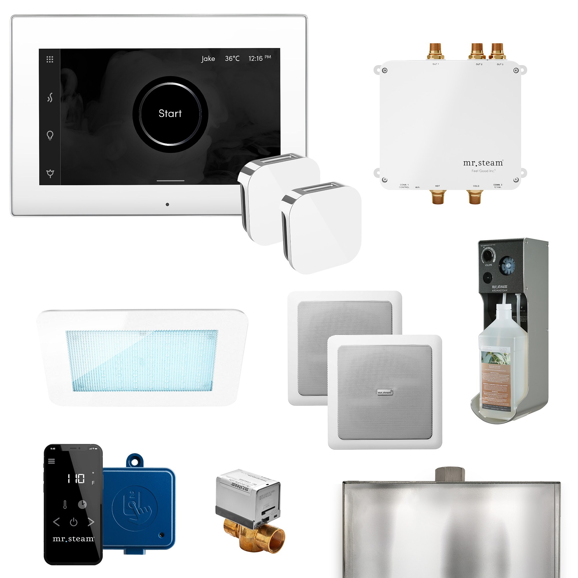 Mr. Steam BLS-WHXPC Bliss Max 600-Watts Polished Chrome Steam generator control kit