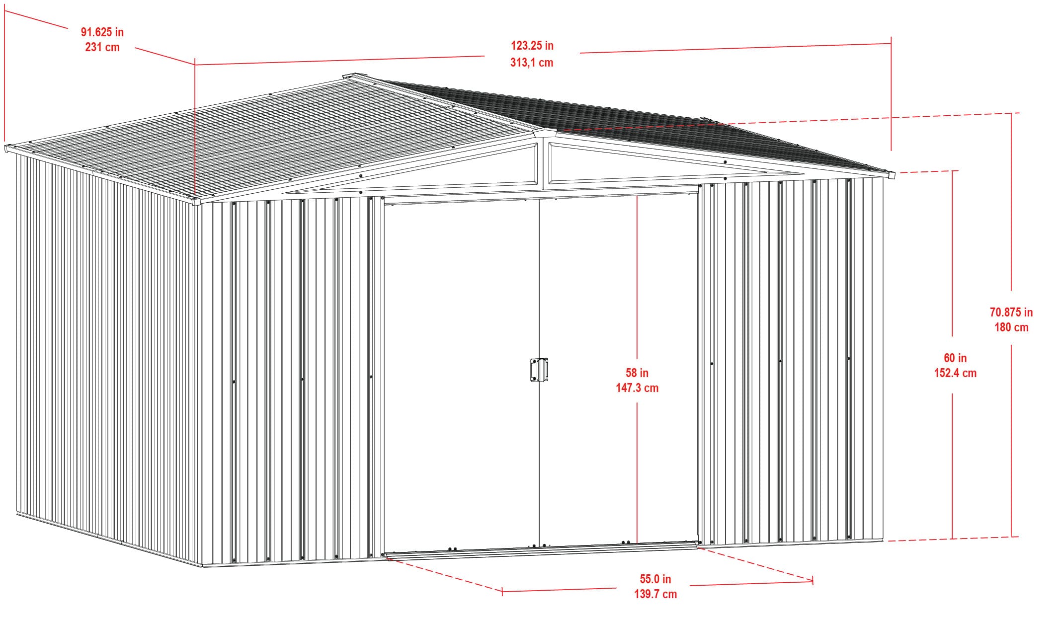 Arrow ASG108CC Metal-Storage-Buildings-Sheds - View #3