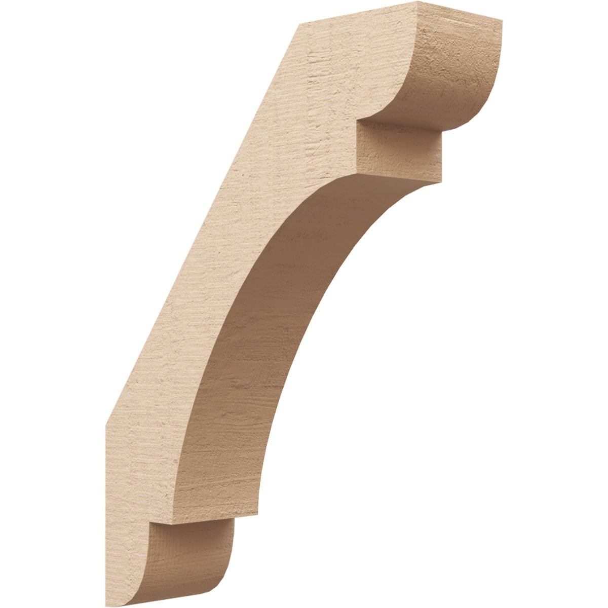 Ekena Millwork BRCUR05X18X24OLYRCPR 5-in x 24-in x 18-in Primed Urethane Olympic RoughCedar Woodgrain TimberThane KneeBrace