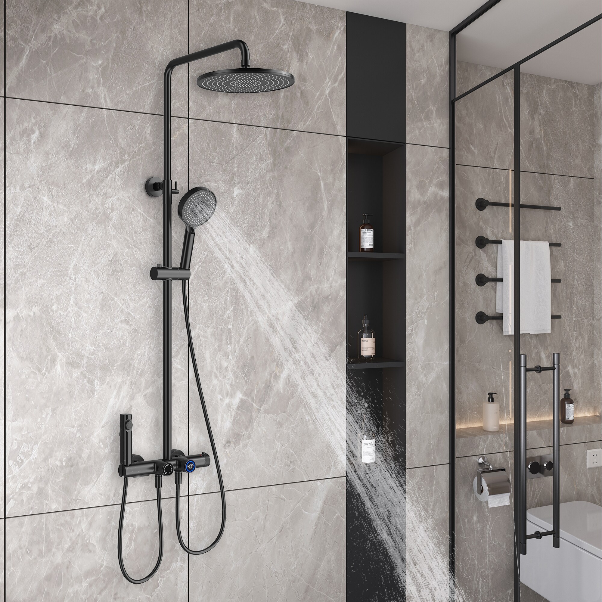 Mondawe AM-S0082C-10GB Showerhead-Bar-Panels - View #4