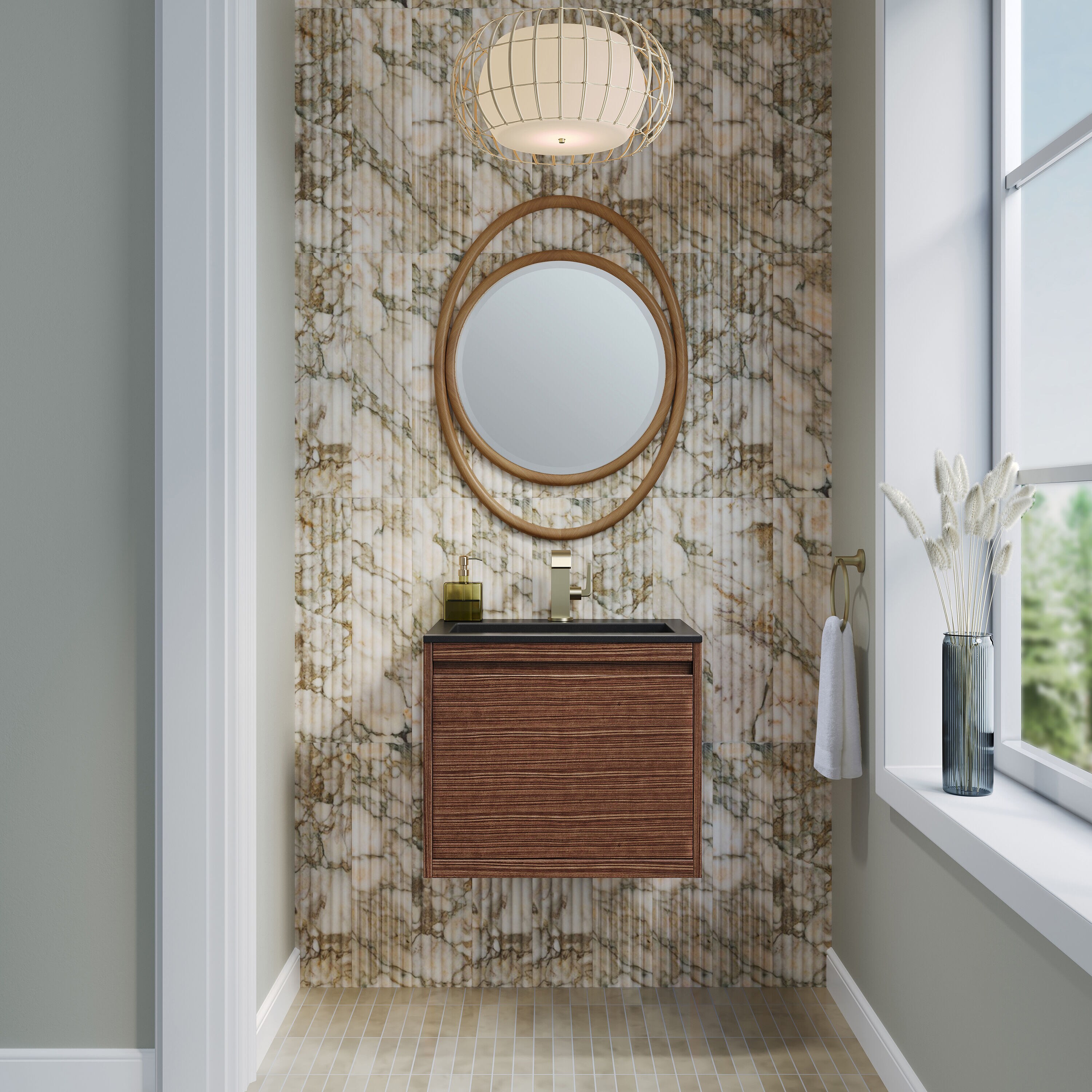 James Martin Vanities 805-V23.6-W-CB-CH Bath-Vanity-Combo - View #2