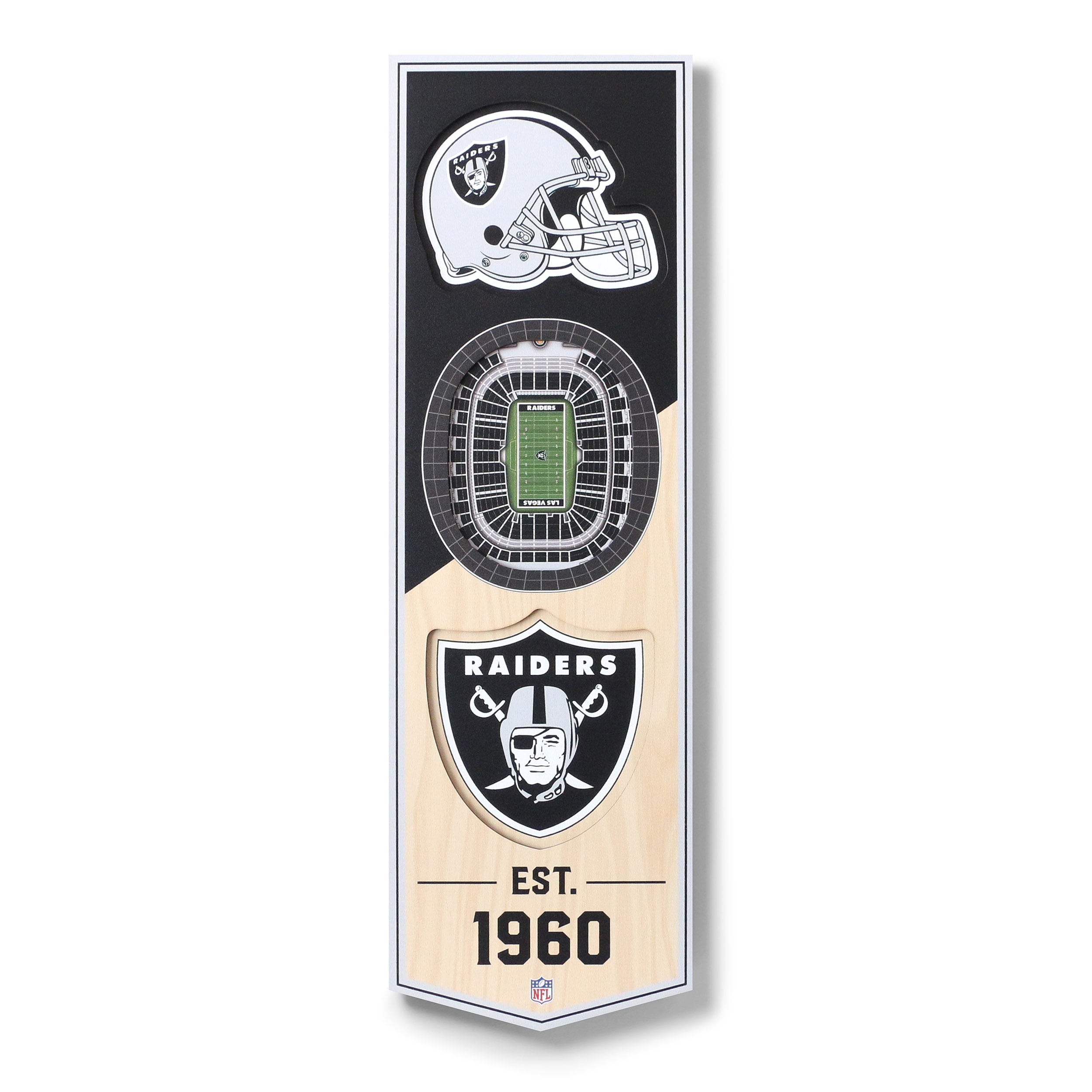 Las Vegas Raiders NFL Metal 3D Team Emblem by FANMATS – All Weather Decal  for Indoor/Outdoor Use - Easy Peel & Stick Installation on Vehicle, Cooler