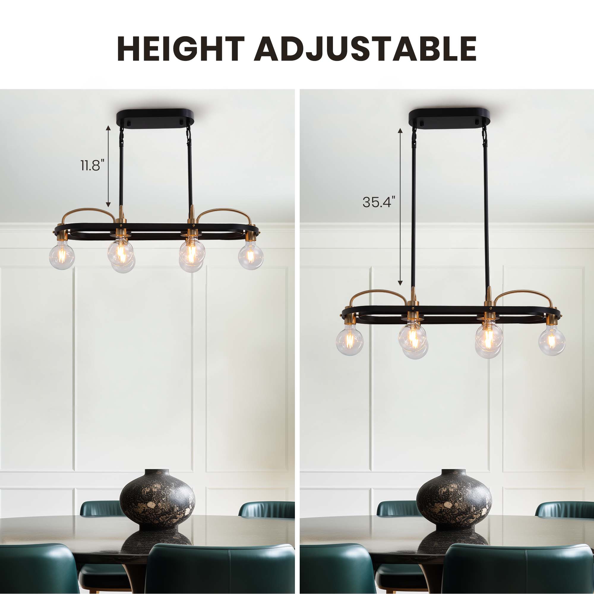 Antoine Modern Farmhouse Linear Chandelier 6-Light Transitional ...