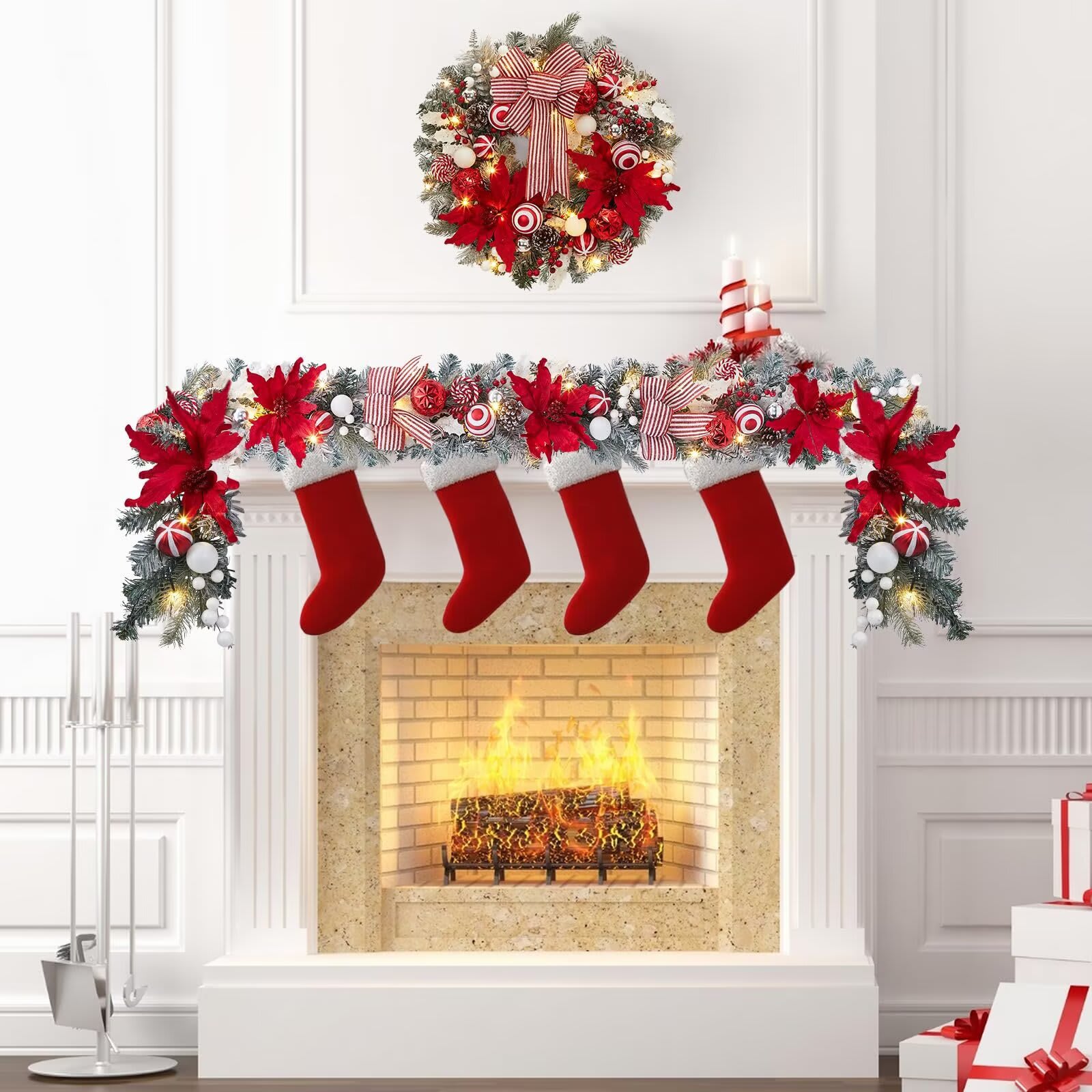 Qeetex JXNAG-PHO-15KA080V Artificial-Christmas-Garland - View #5