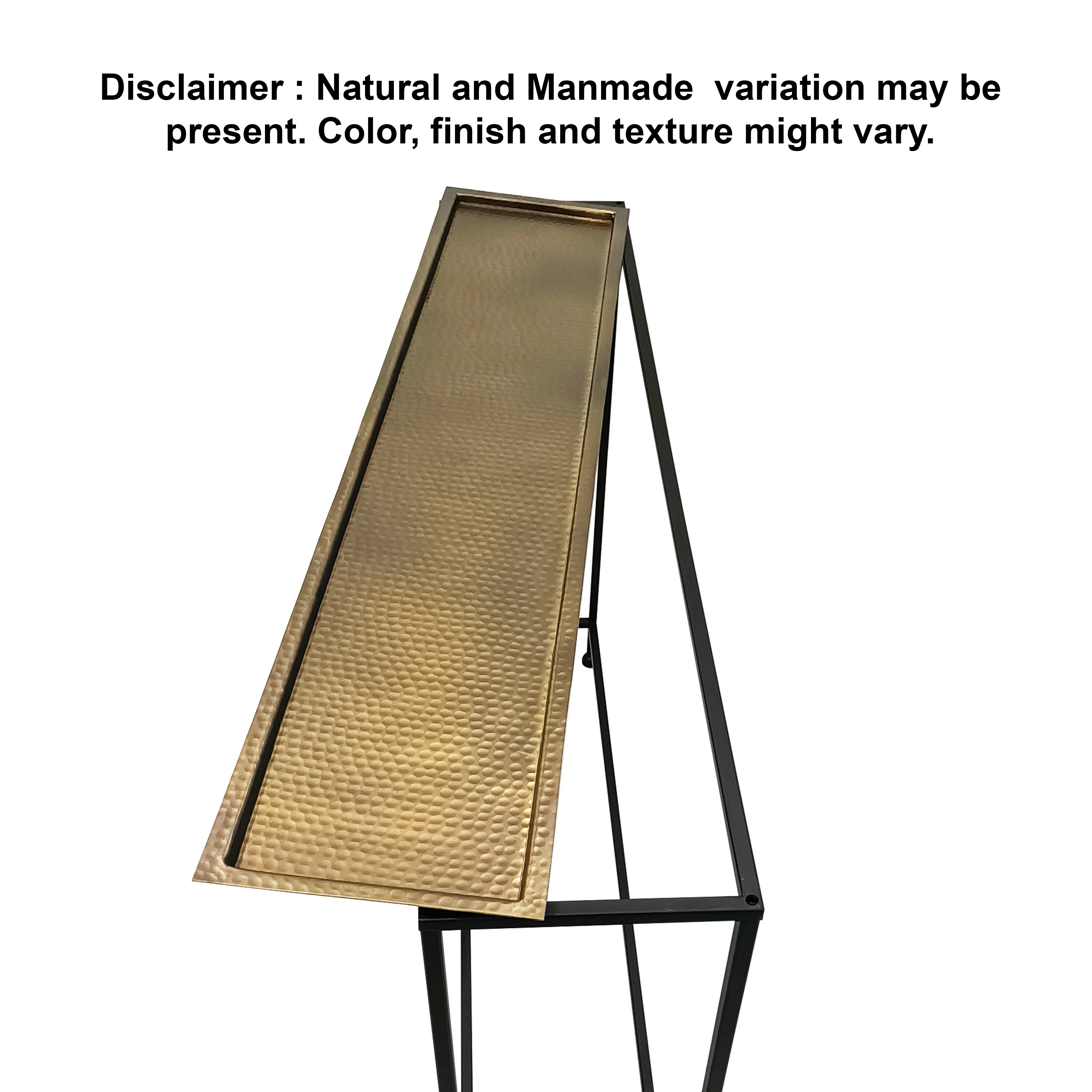 Aurelia 48-Inch Bronze Tray Top Console Table with Storage