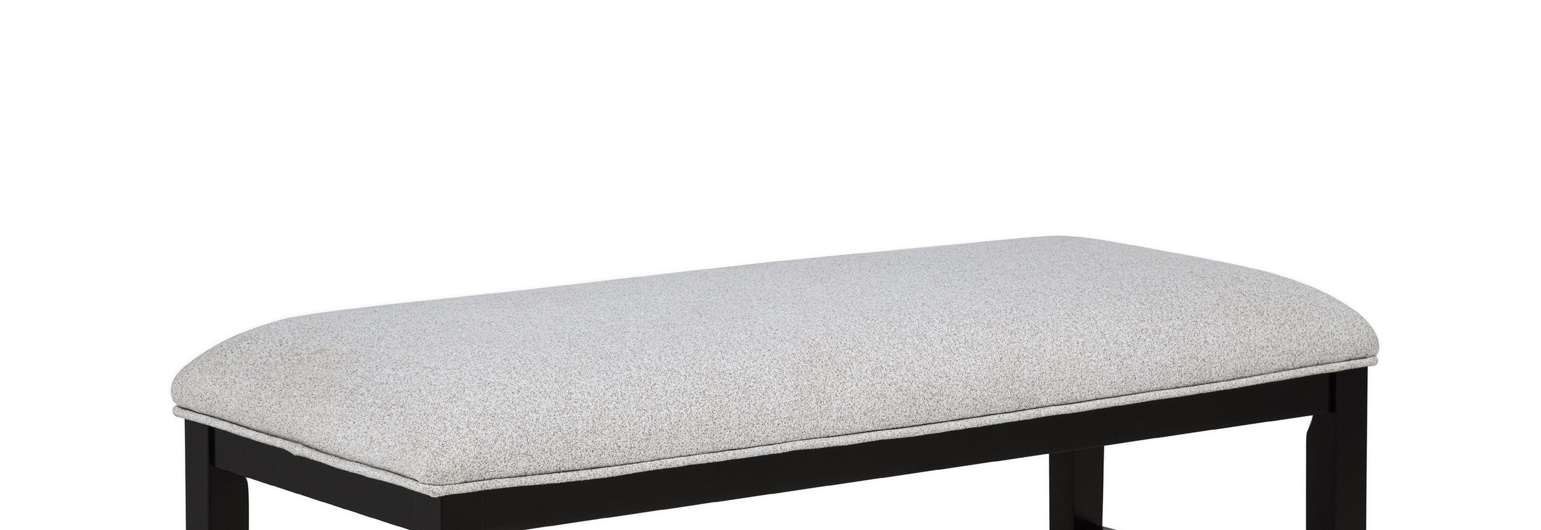 Blisstyle 1pc Light Gray Upholstered Bench Soft Neutral Tone Dark ...