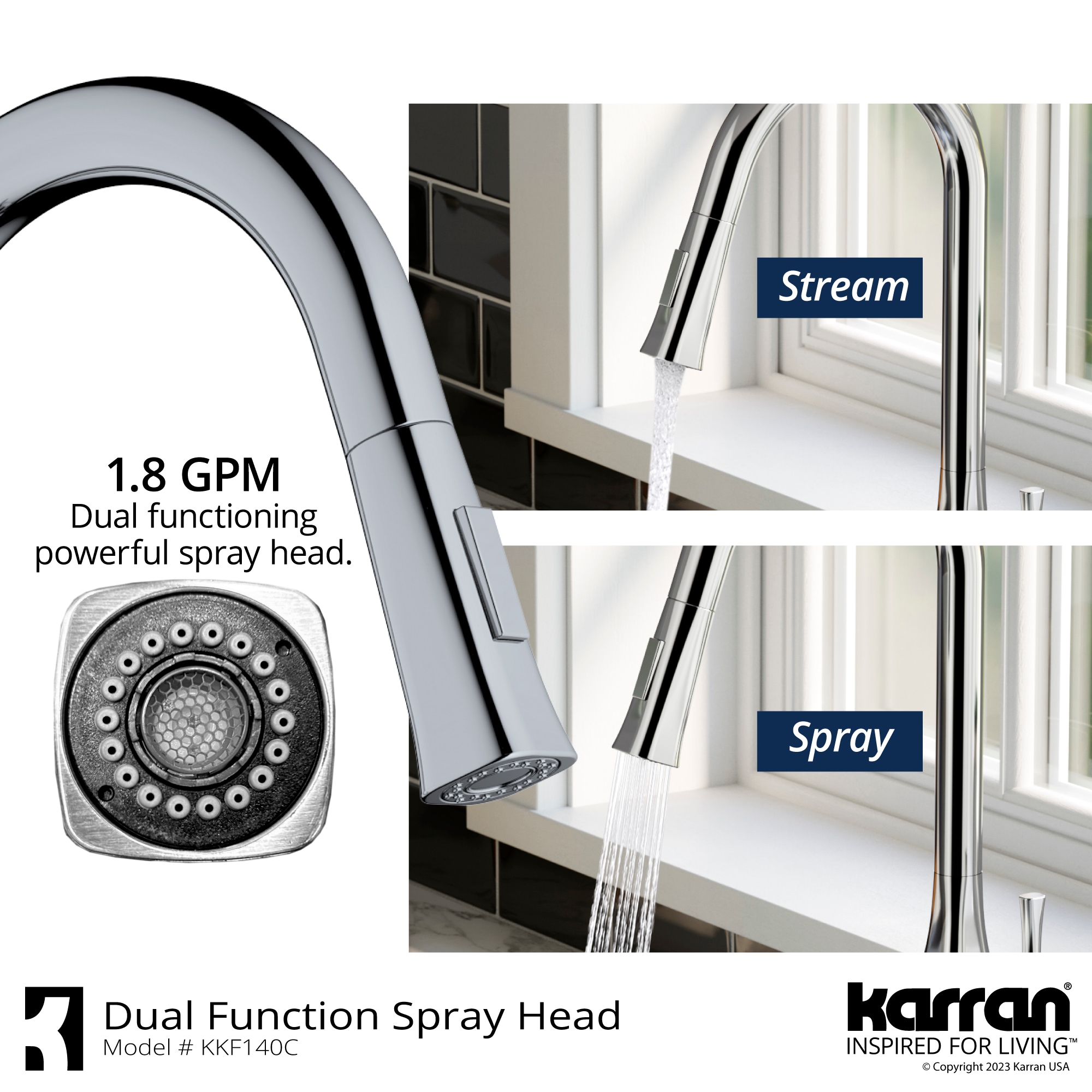 Chrome Single Handle Pull-Down Sprayer Kitchen Faucet