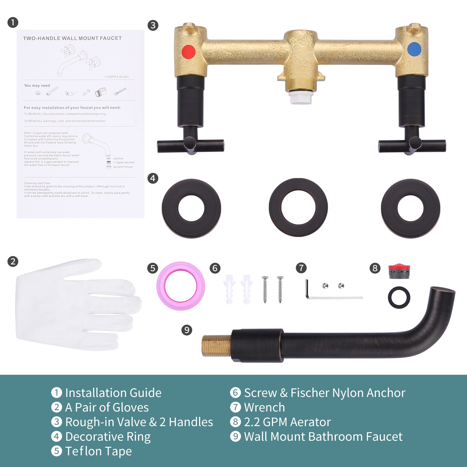 WOWOW 131400RB-LW Lavatory-Faucets - View #8