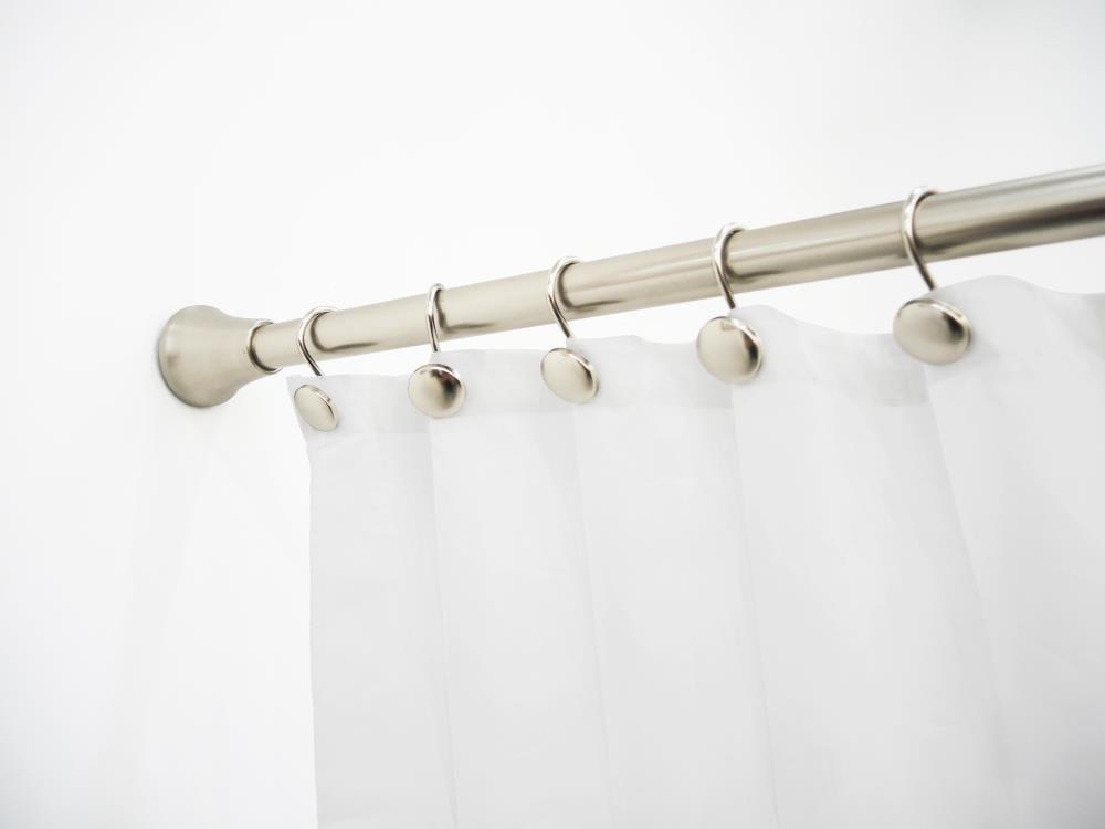 Shower Curtain Rod With Hooks Set, Outdoor Round Shower Curtain Rods