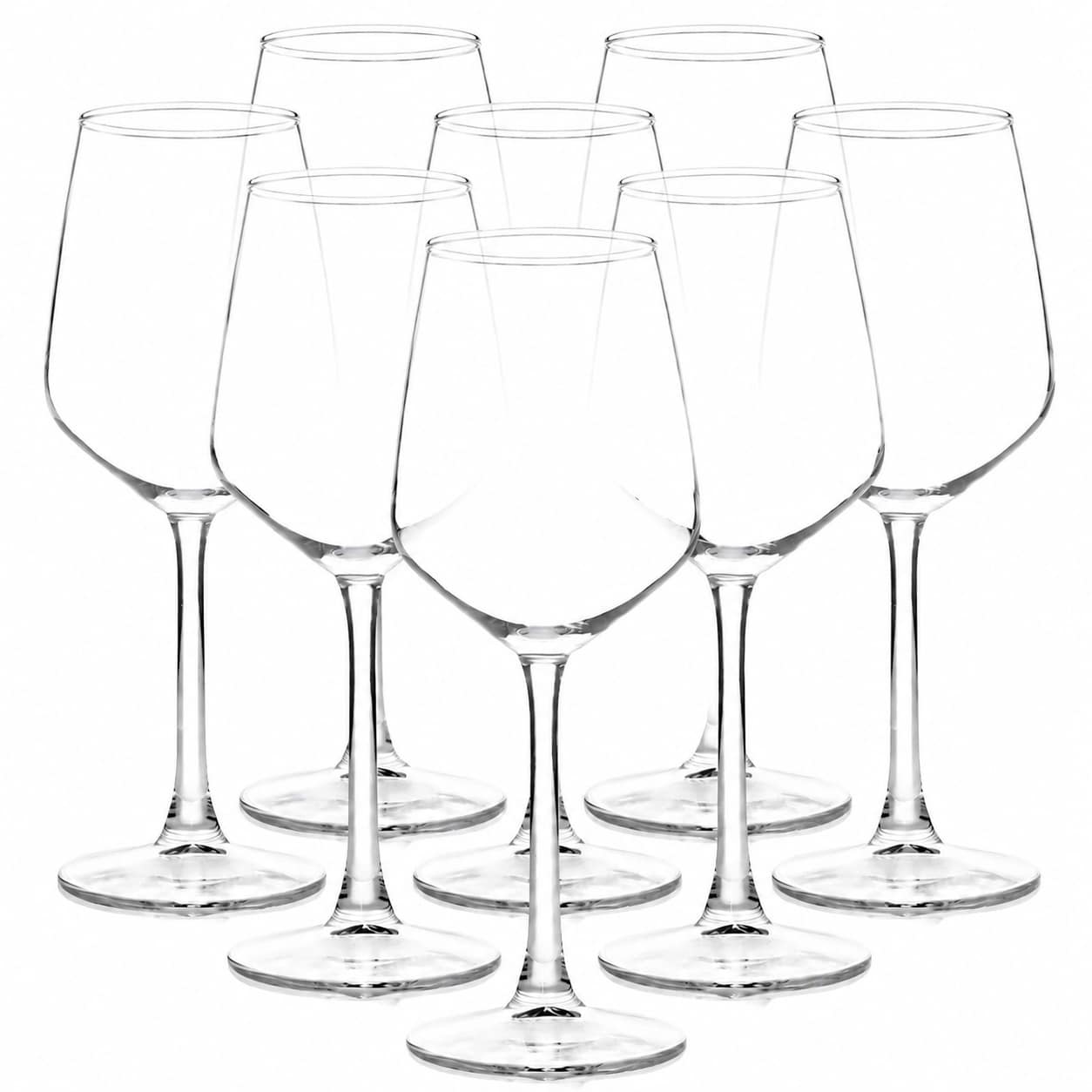 Aoibox 8 Piece 12 oz Long Stem Clear Red White for Party Wedding Home Use for events with Materials #LABOJ4KS