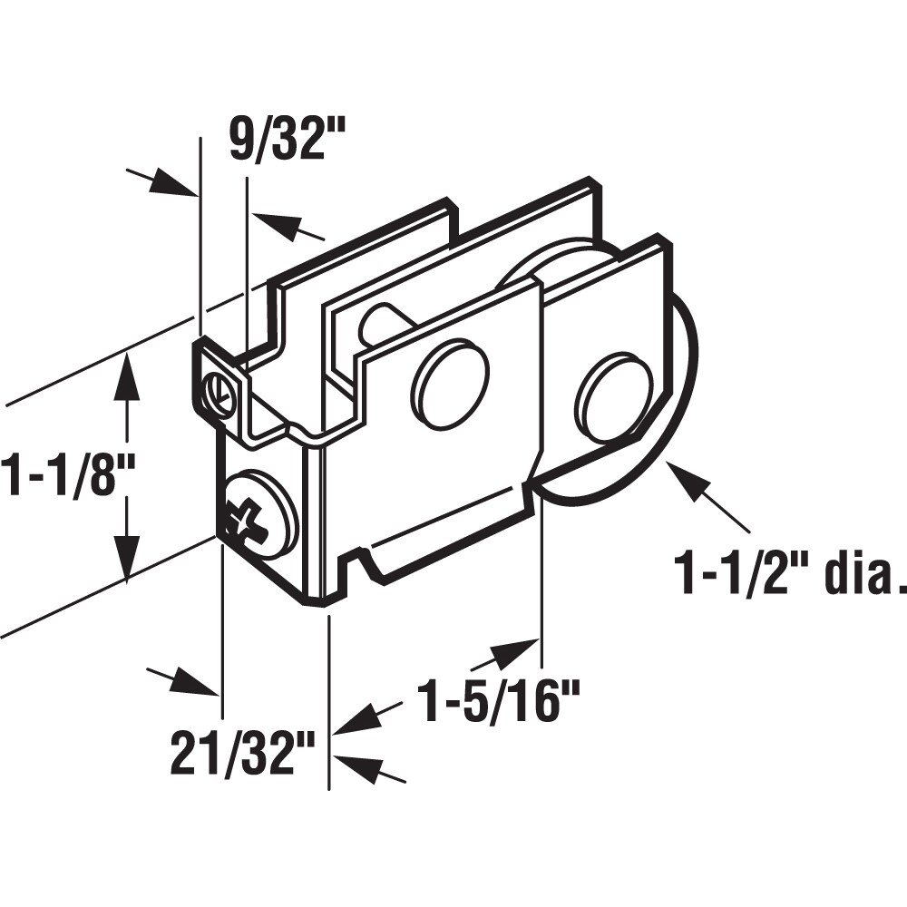 Prime-Line N 7125 Sliding-Closet-Door-Rollers - View #2