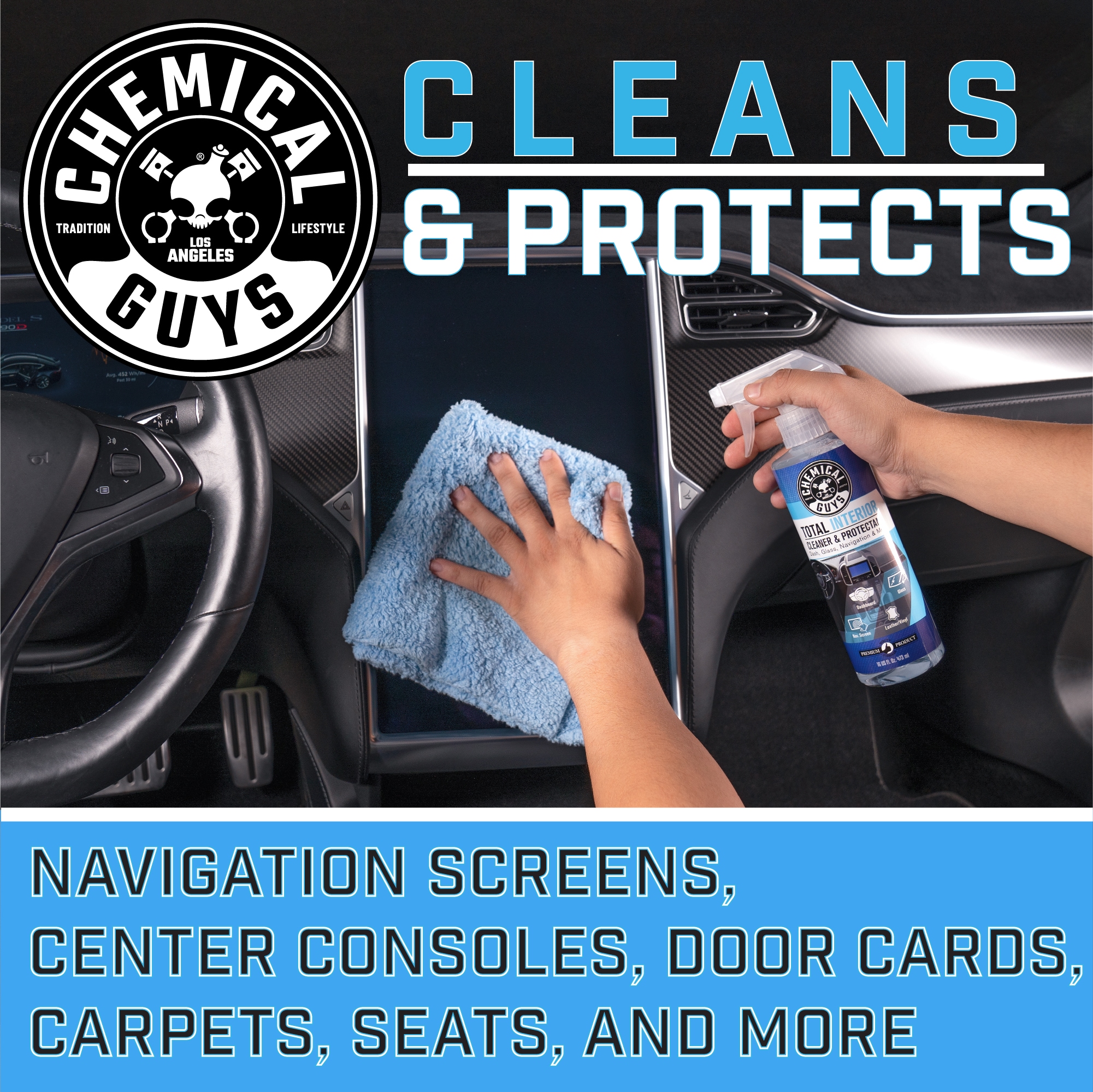 Chemical Guys EQP410CHEM Basic Car Interior Cleaning Kit - DetailVac  Handheld Portable Car Vacuum w/ Fabric Clean Carpet & Upholstery Cleaner 