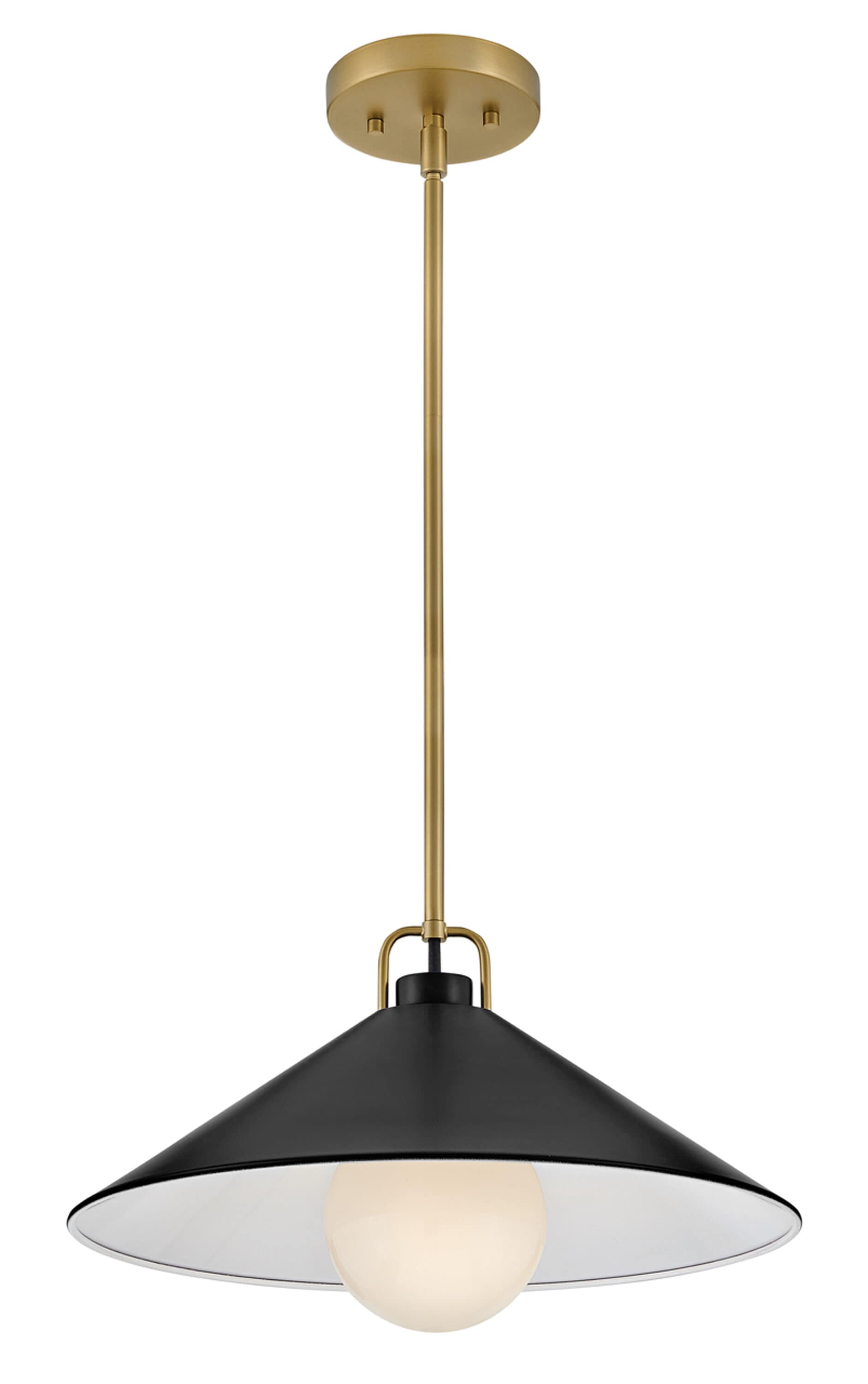Lark 84437LCB-BK Milo Lacquered Brass Modern/contemporary Bowl Medium Hanging Pendant light