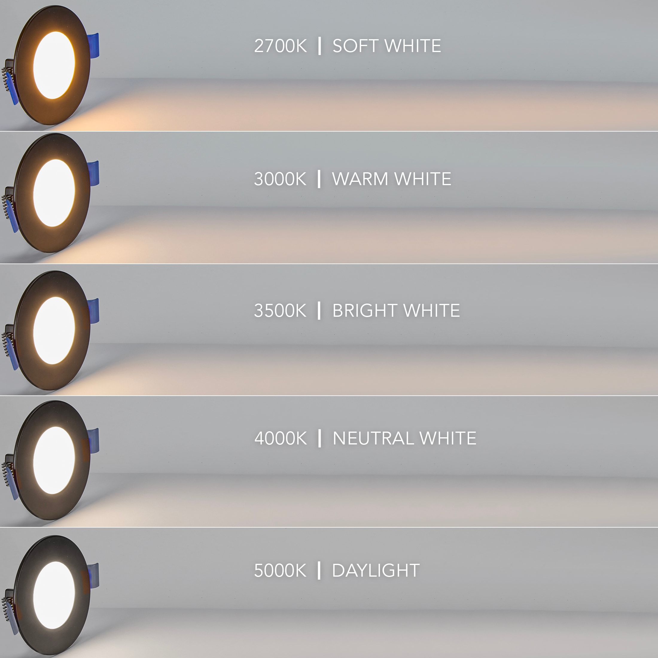 Black 3-Inch Ultra-Thin Aluminum LED Recessed Downlight