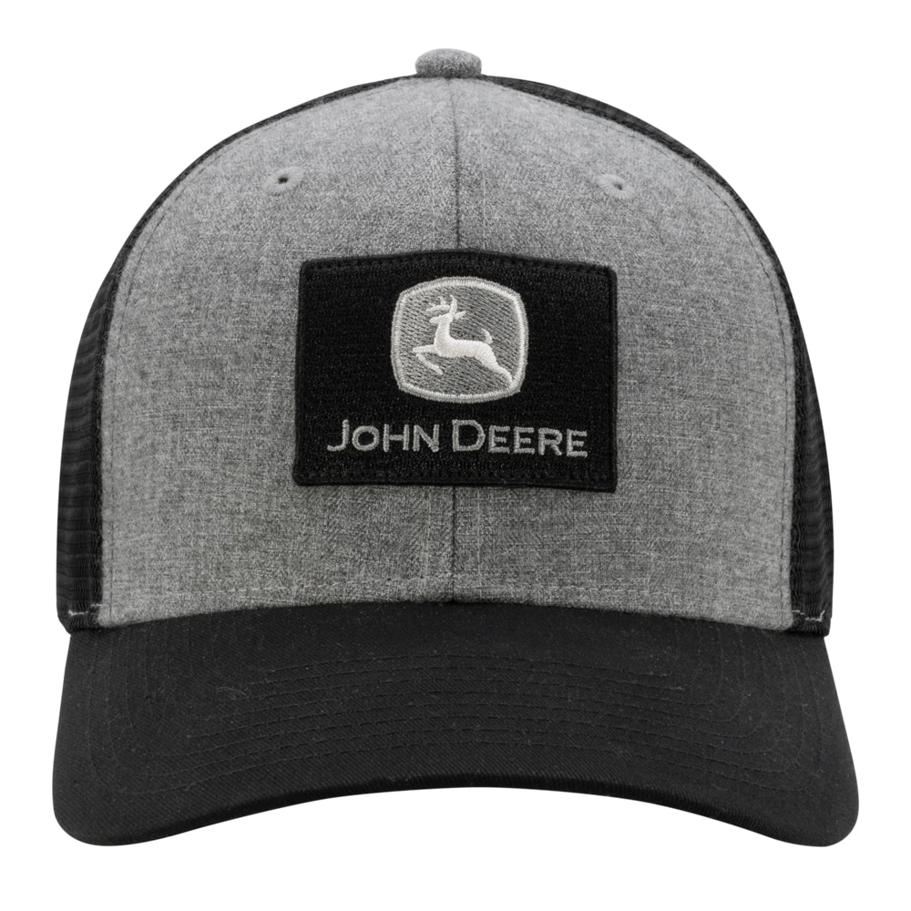 John Deere Men's Htr Grey/Black 70/30 Cotton/Poly Baseball Cap (Adult) in  the Hats department at