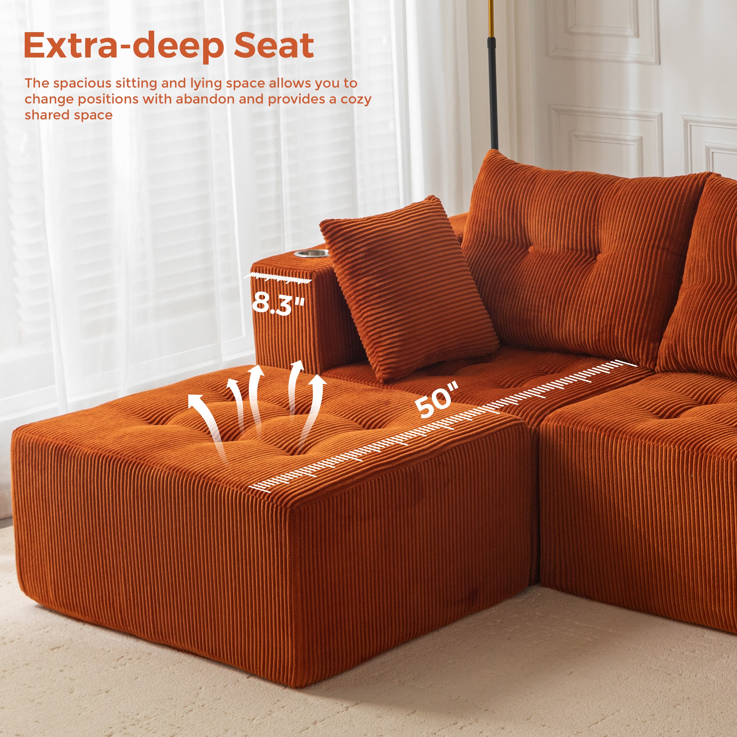 MAXYOYO M-A97-ORANGE-ABCD Sofas-Loveseats - View #8
