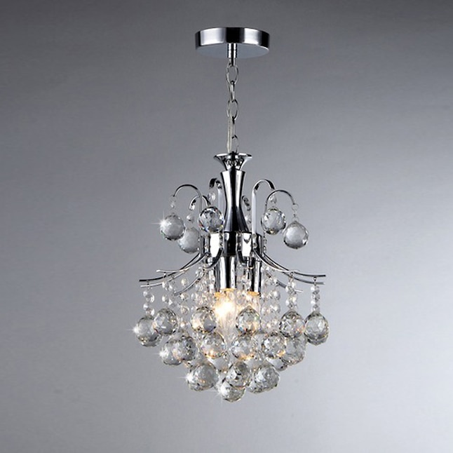 Home Accessories Inc Arden 3-Light Chrome Transitional Crystal Single in  the Pendant Lighting department at Lowes.com
