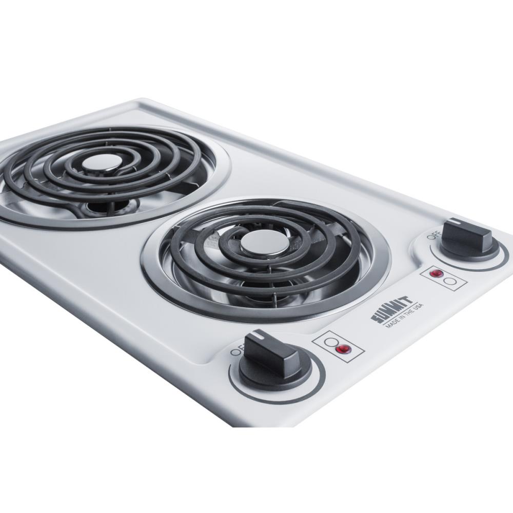 Summit Appliance 12-in 2 Burners Coil White Electric Cooktop in the  Electric Cooktops department at