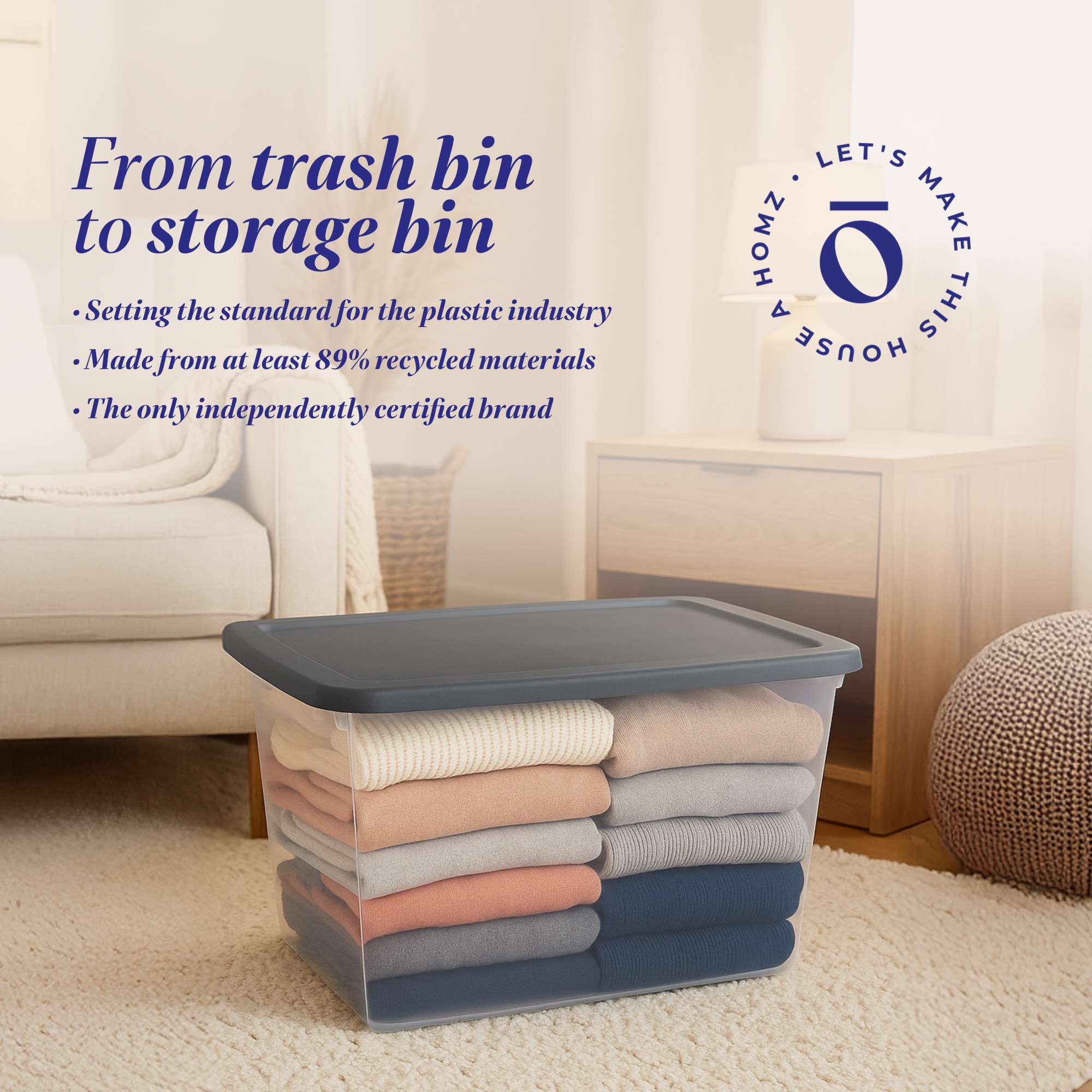 Homz Products 323714 Plastic-Storage-Totes - View #7