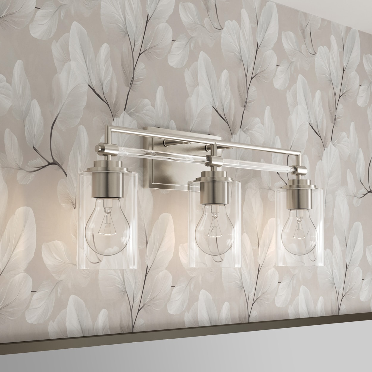 Minka Lavery Binsly 24-in 3 Light Brushed Nickel Modern/contemporary Bathroom Vanity light bar