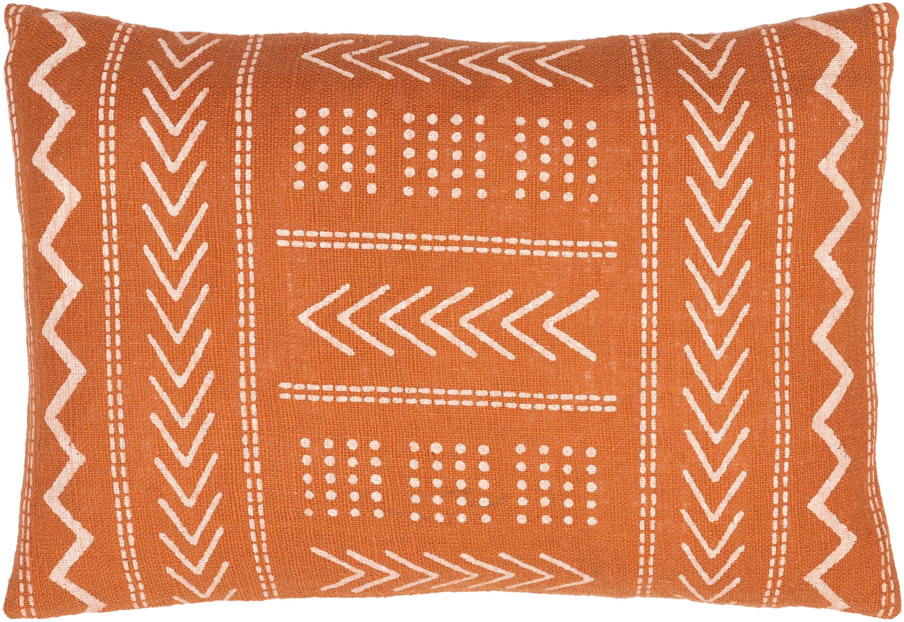 Surya MAA011-1422P Malian 14-in x 22-in Brick Oblong Indoor Decorative Pillow