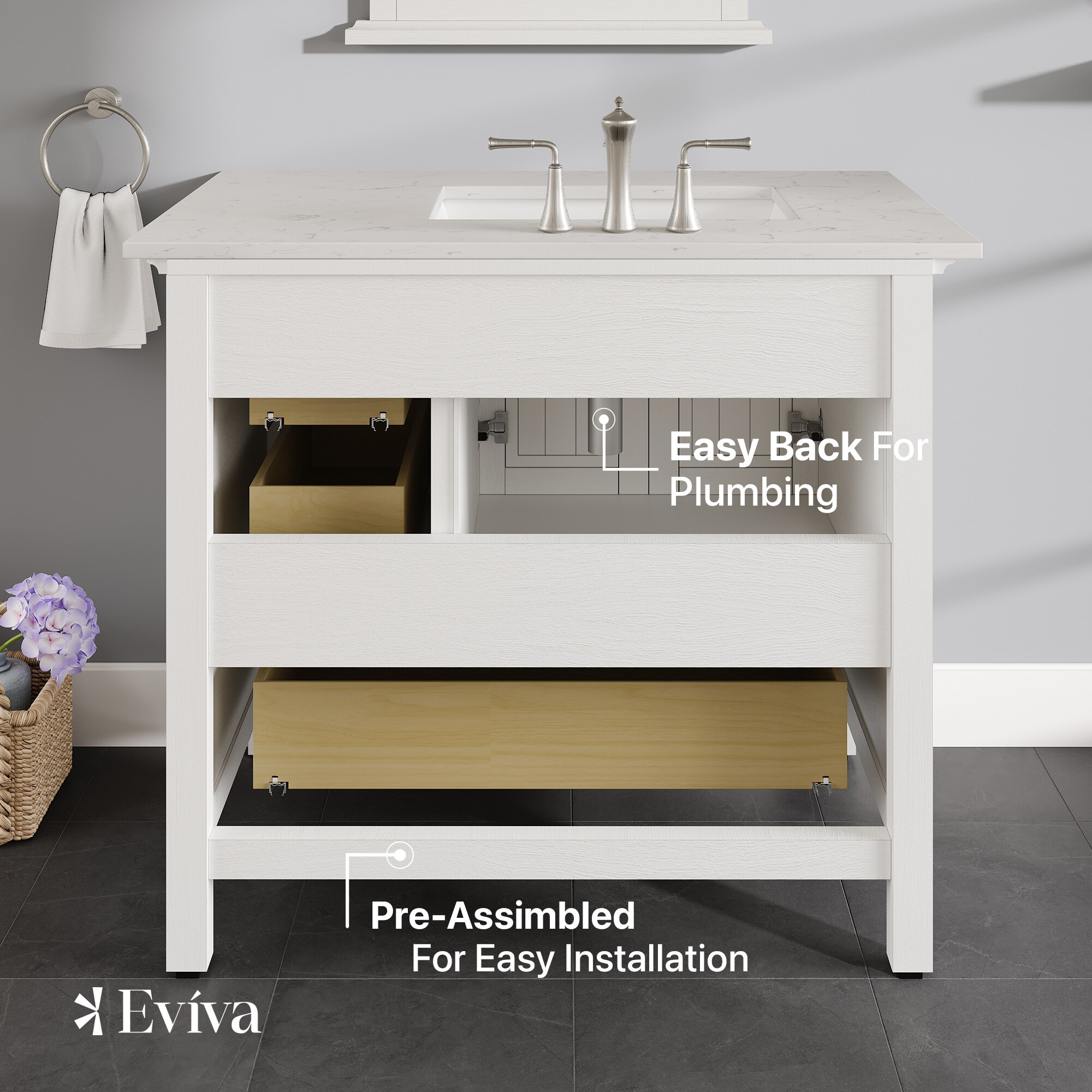 Eviva EVVN612-36WH-Q Bath-Vanity-Combo - View #6