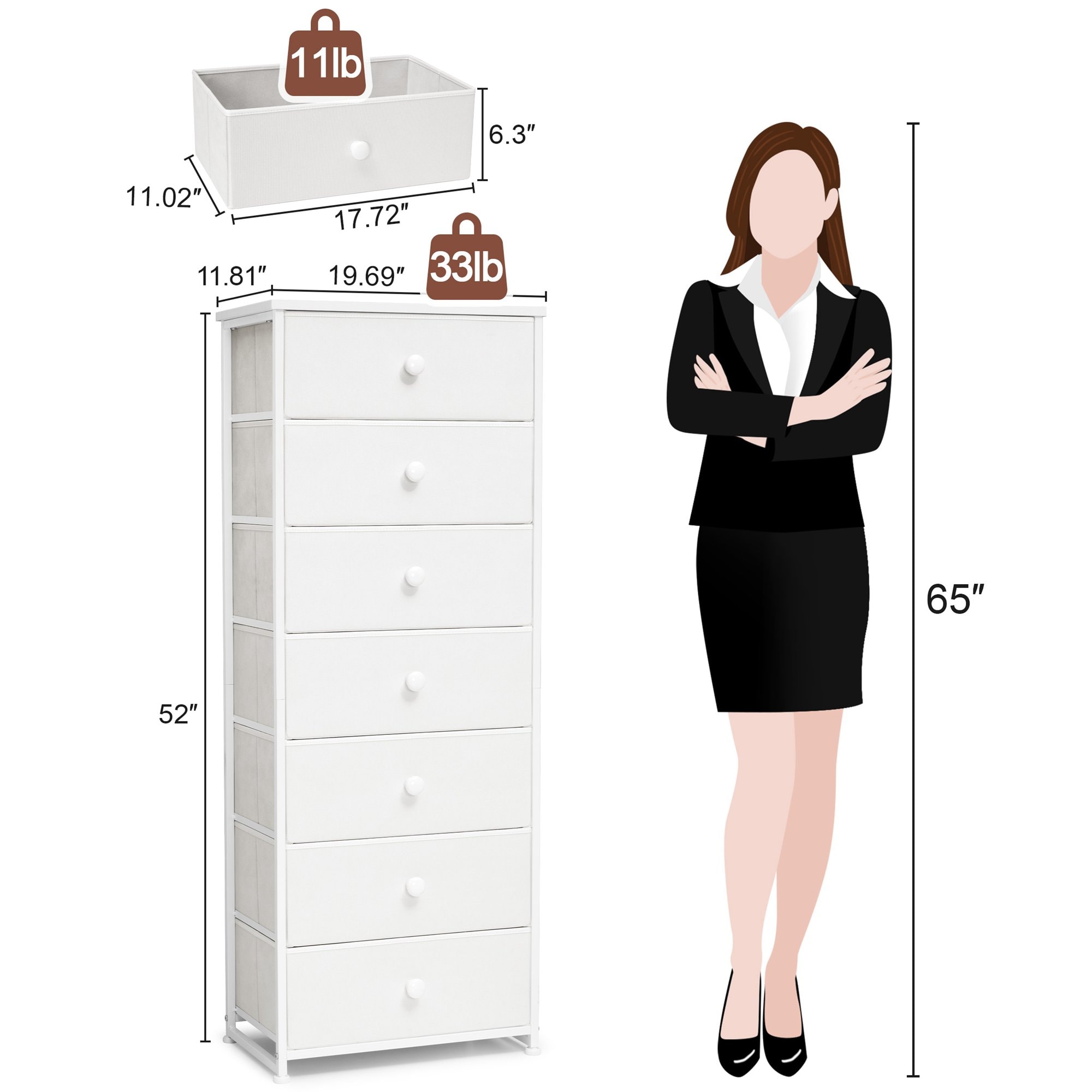 CloudFly CL-HD028WHT dressers - View #6