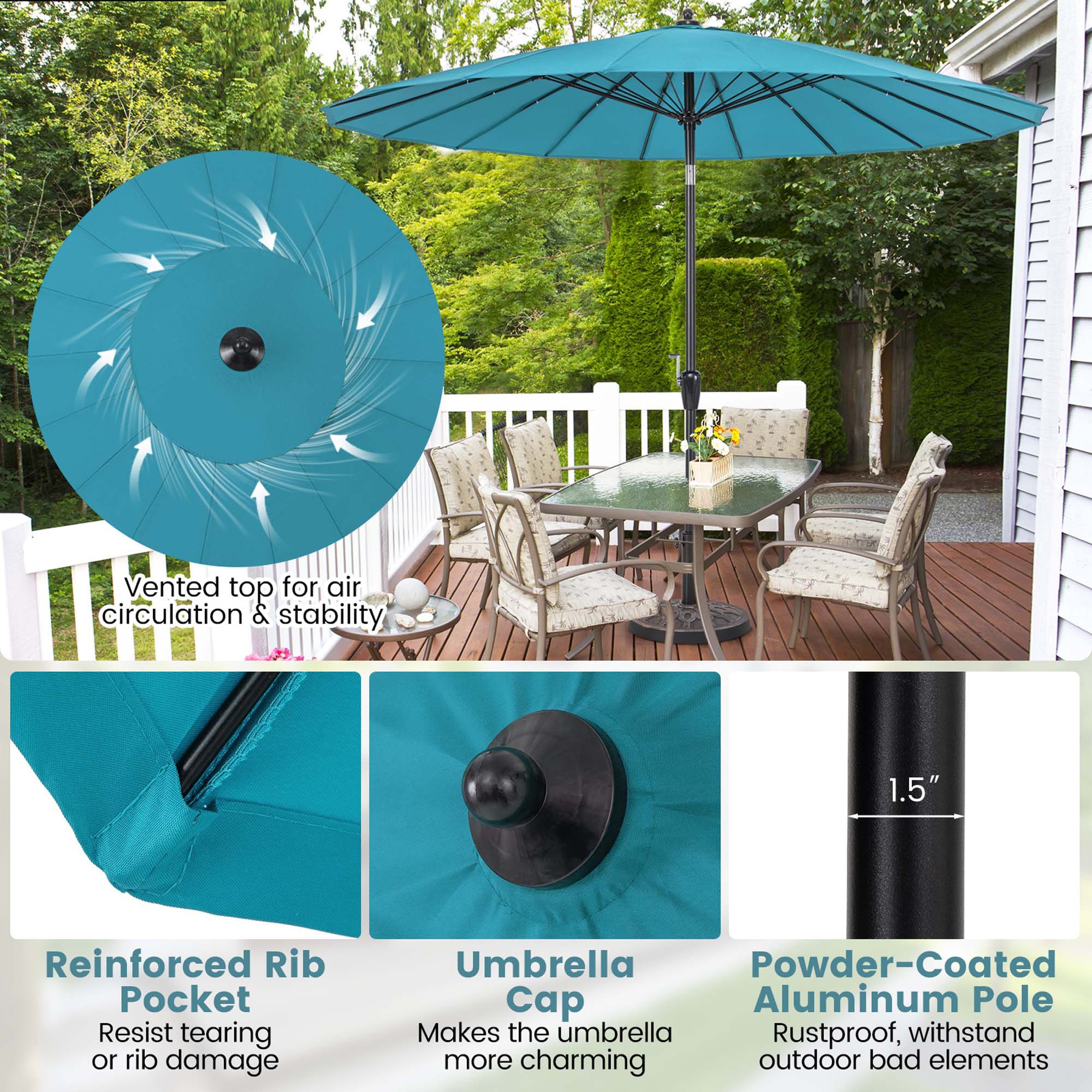 Costway HCST00614 Umbrellas-2 - View #7