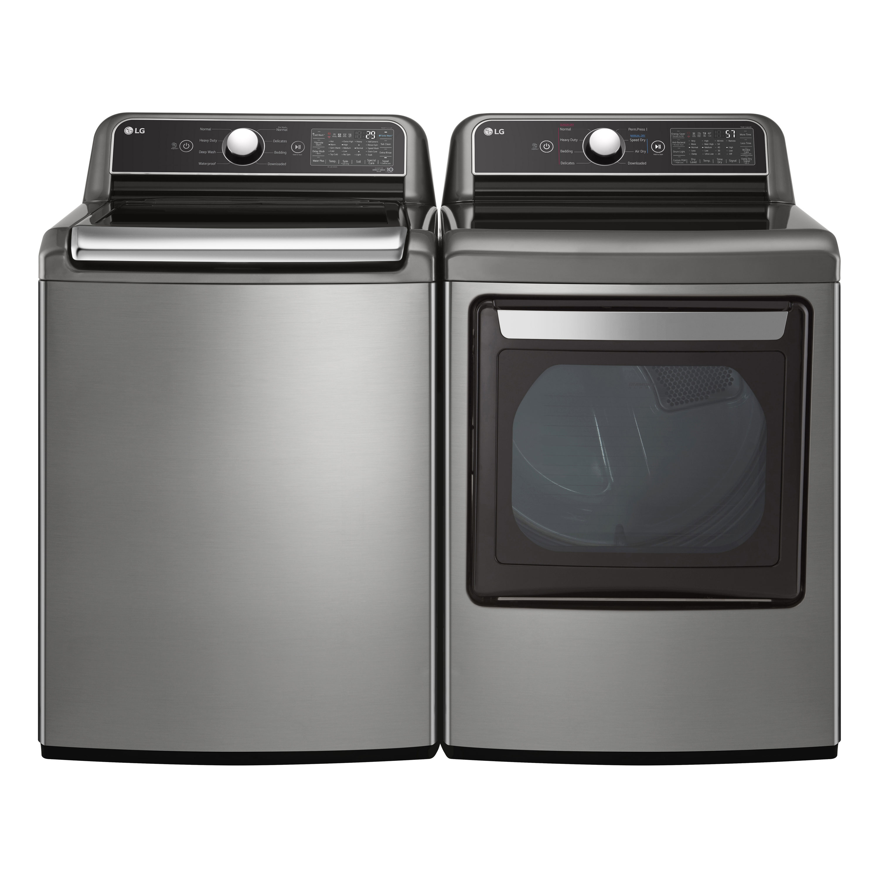 stainless steel washer and dryer