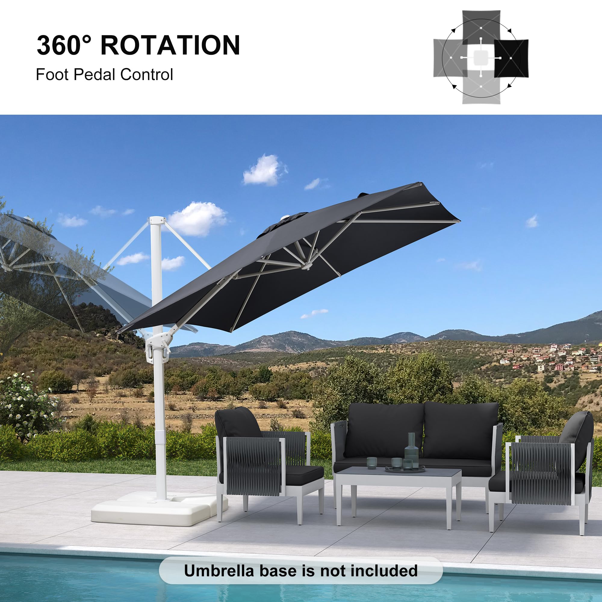 PURPLE LEAF LS02XBS08-GY Umbrellas-2 - View #2