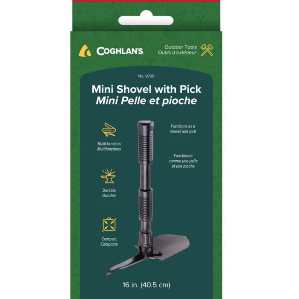 Coghlan's  Mini Shovel with Pick Forged Steel Compact 16 in Black