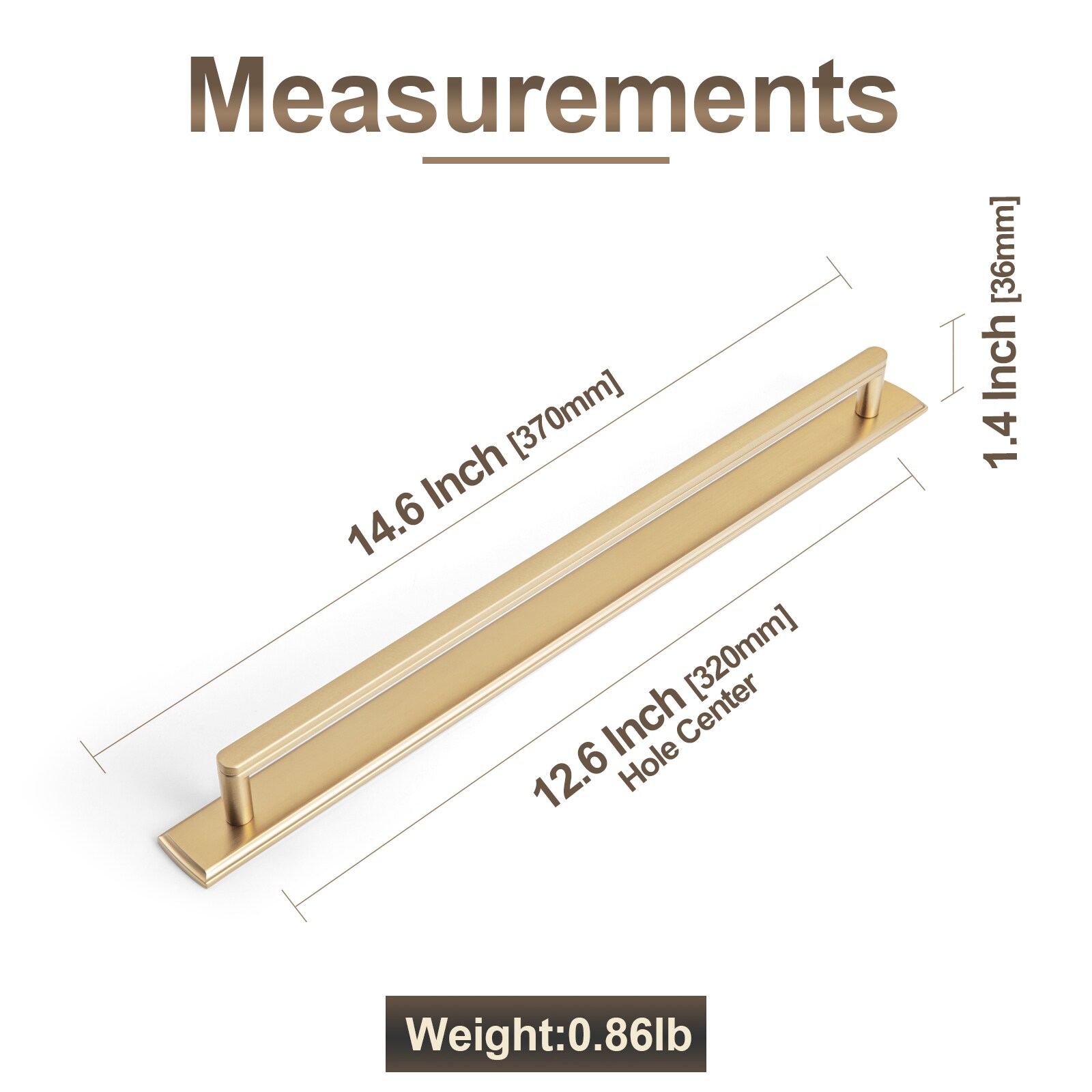 Miaokesen 2065UBR-G011-320-2 Cabinet-Pulls - View #2