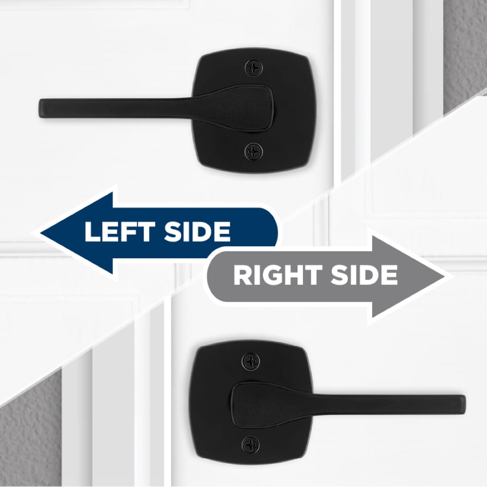 Kwikset Signature Series Tripoli Matte Black Interior Hall/Closet Dummy  Door Handle in the Door Handles department at