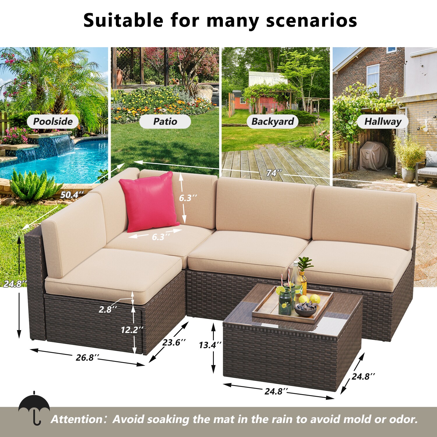 AOXUN LS-035BRAC-5 Patio-Conversation-Sets - View #5