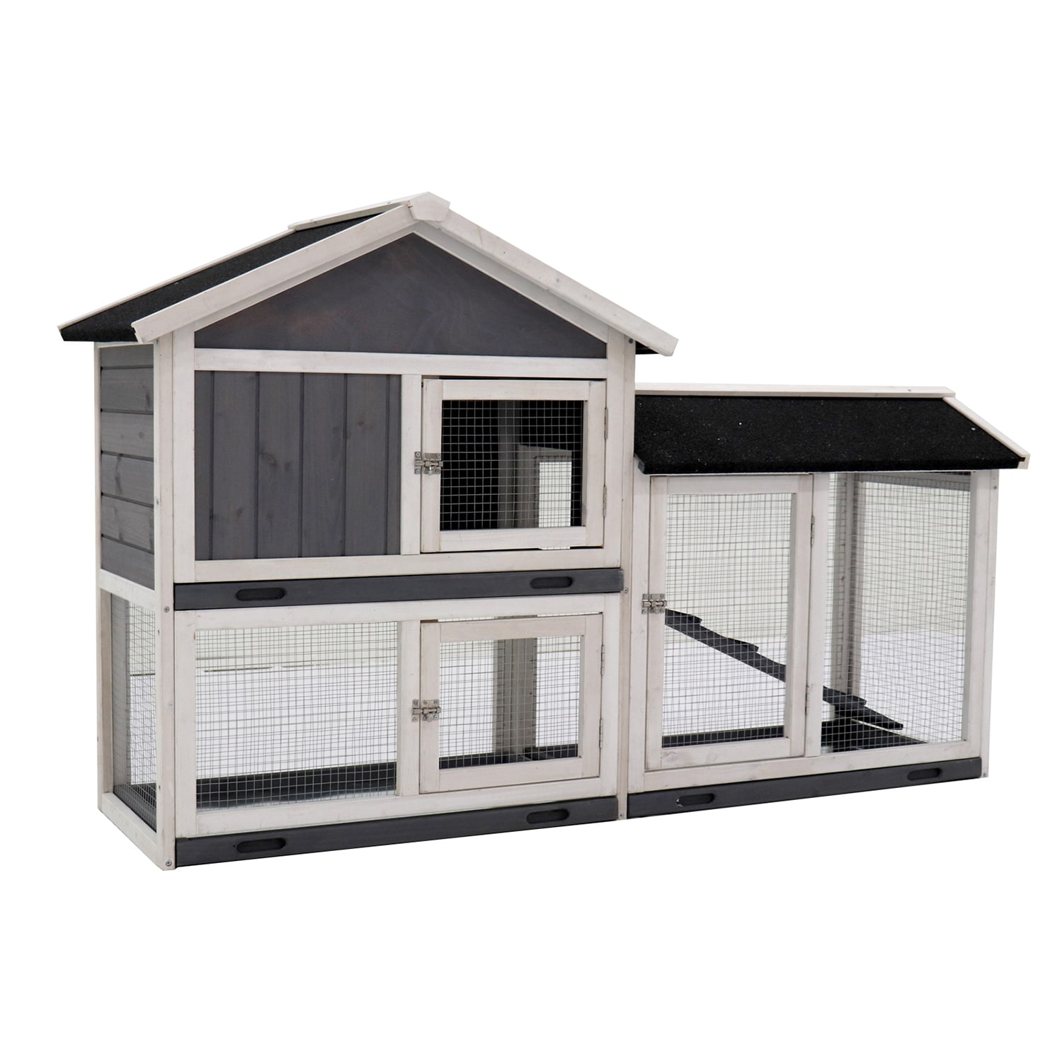 Mondawe MO-43167745 Gray Wood Rabbit hutch