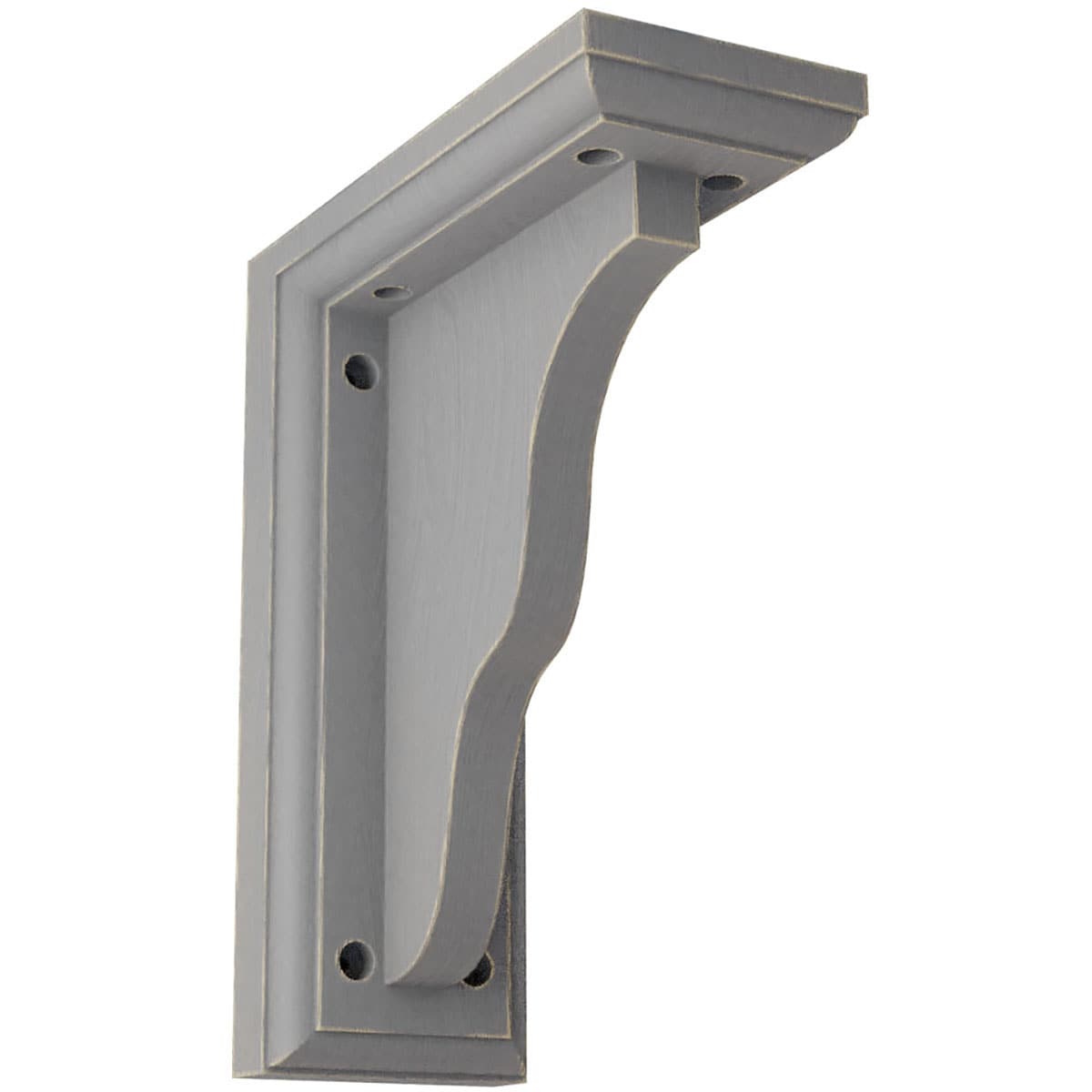 Ekena Millwork BKTWD03X07X09HAPG Hamilton 3-1/2-in x 7-in x 9-in Rubberwood Gray Wood Standard Bracket