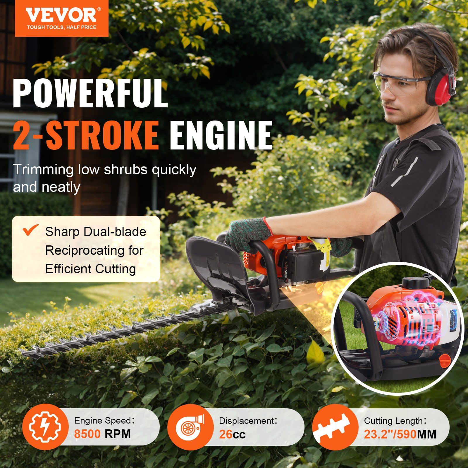 Tatayosi RY-02HPBEGT Cordless-Hedge-Trimmers - View #2