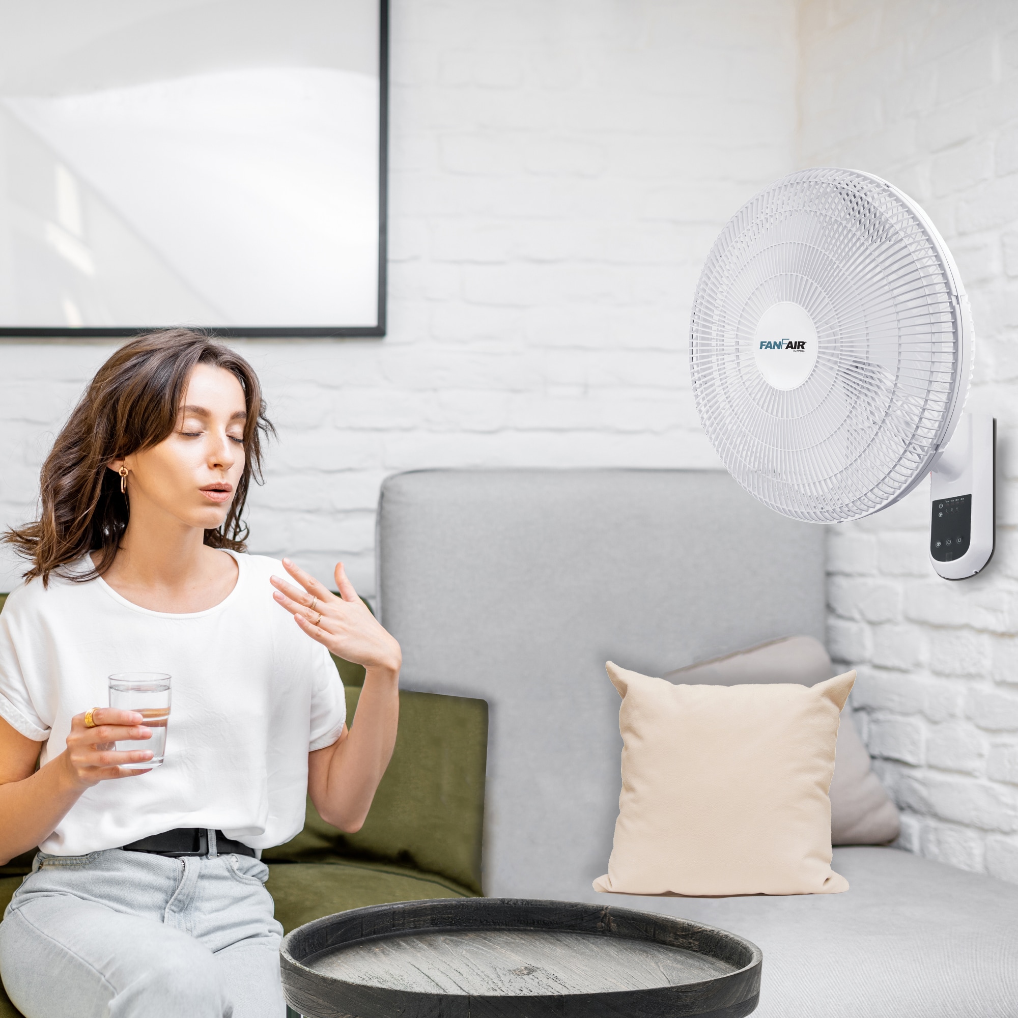 FanFair 16-in Oscillation Indoor White Wall Mounted Fan WFWF1600W697 at ...