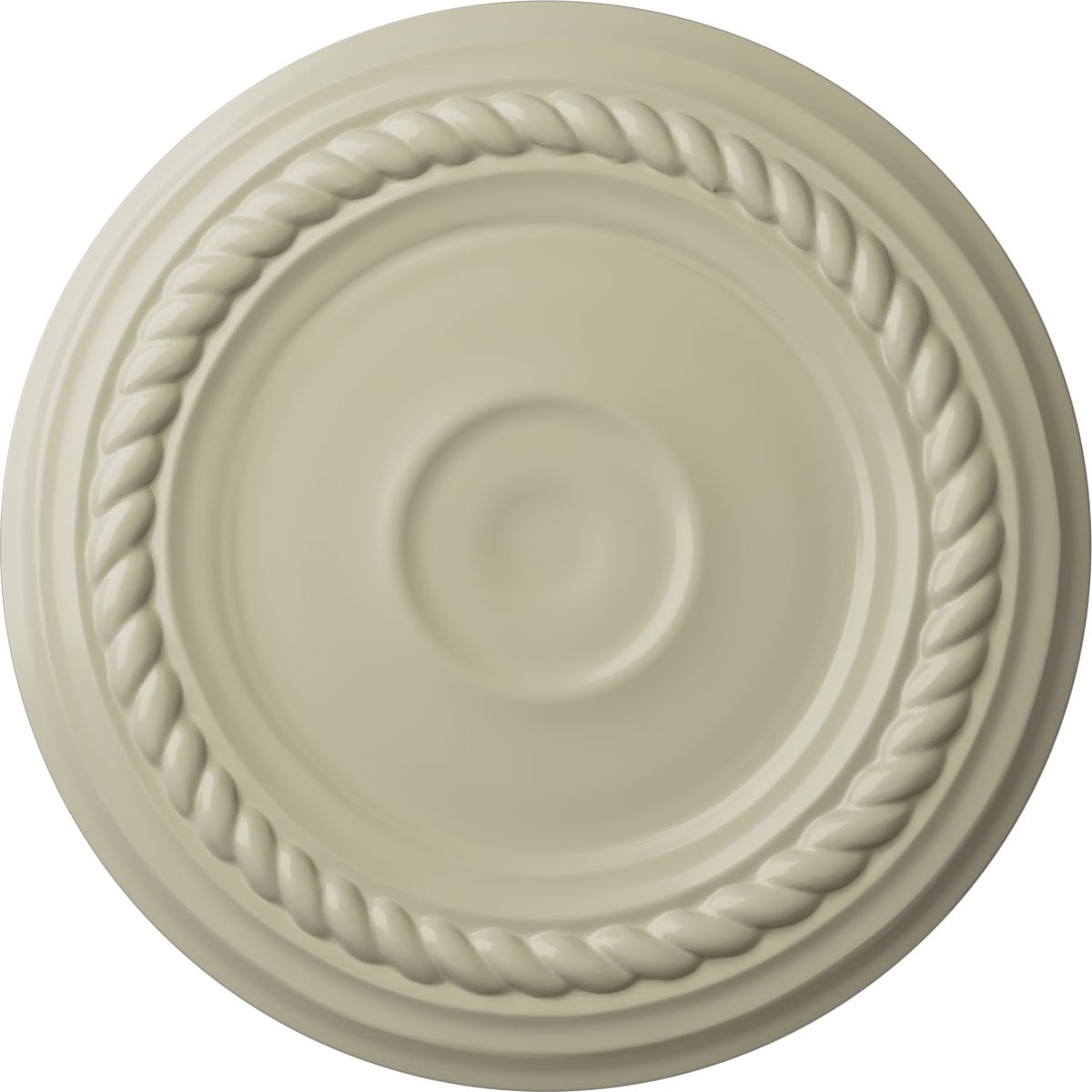 Ekena Millwork CM07ALCYF Small Alexandria 7.875-in W x 7.875-in L Painted Clear Yellow Polyurethane Whole Ceiling Medallion