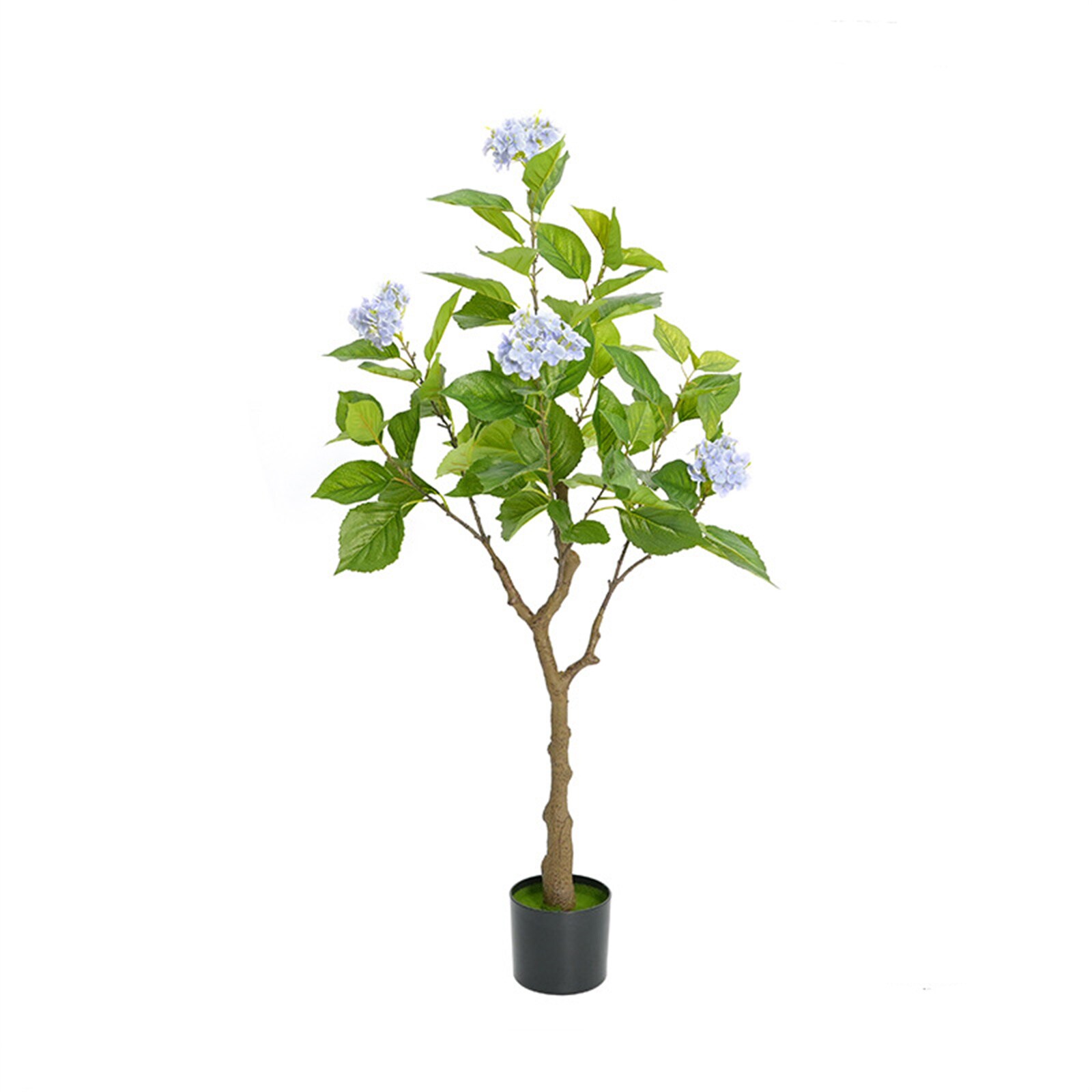 Der Rose FQZOL-TSG6YGDR-HF2 Artificial Hydrangea Flowers Tree  4ftor5ft Tall Fake Potted Decorative Hydrangea Tree  Realistic Modern Artificial Tree For Living Room Home Office