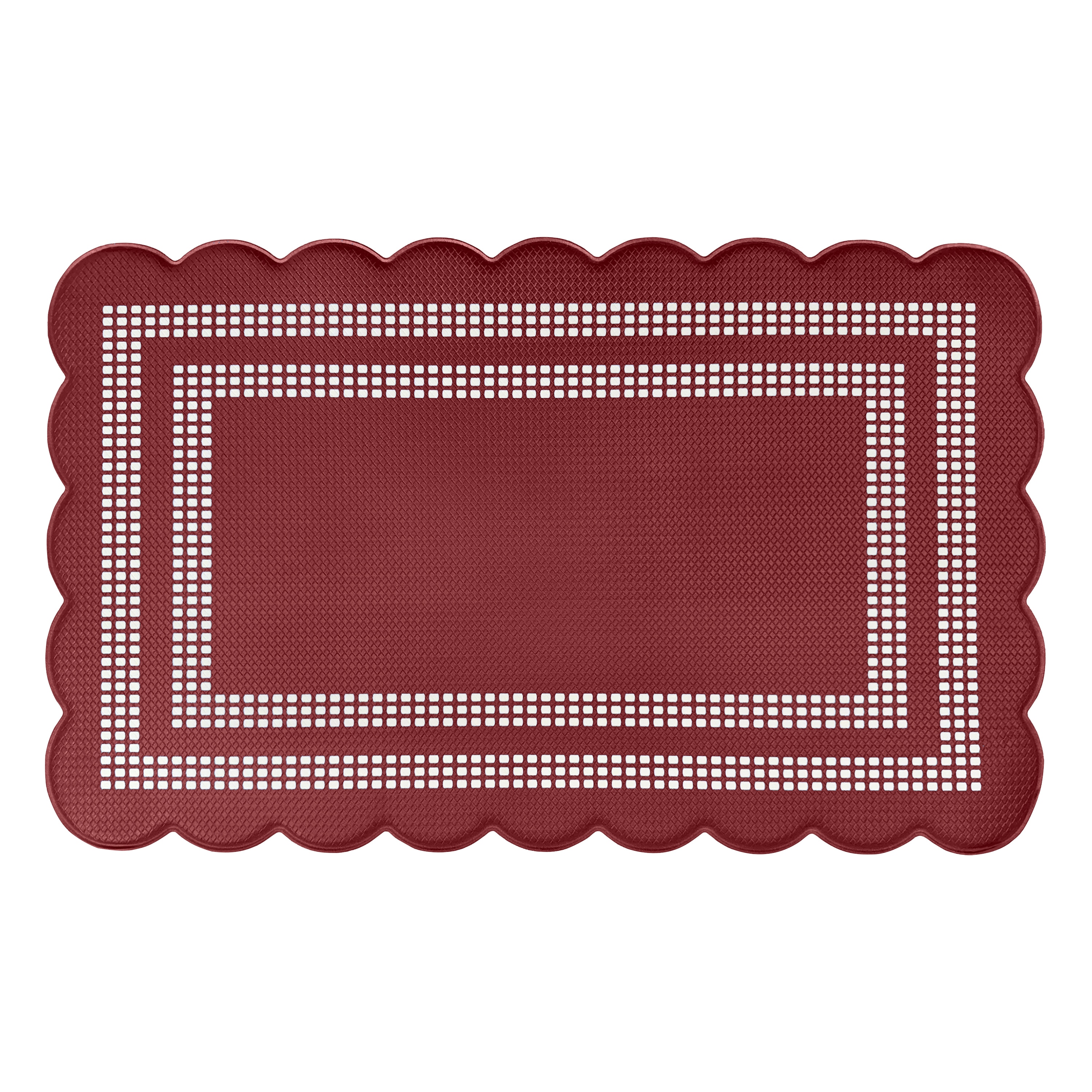 Achim 30-in x 18-in Red Foam Non-Slip Grip Indoor Kitchen Mat