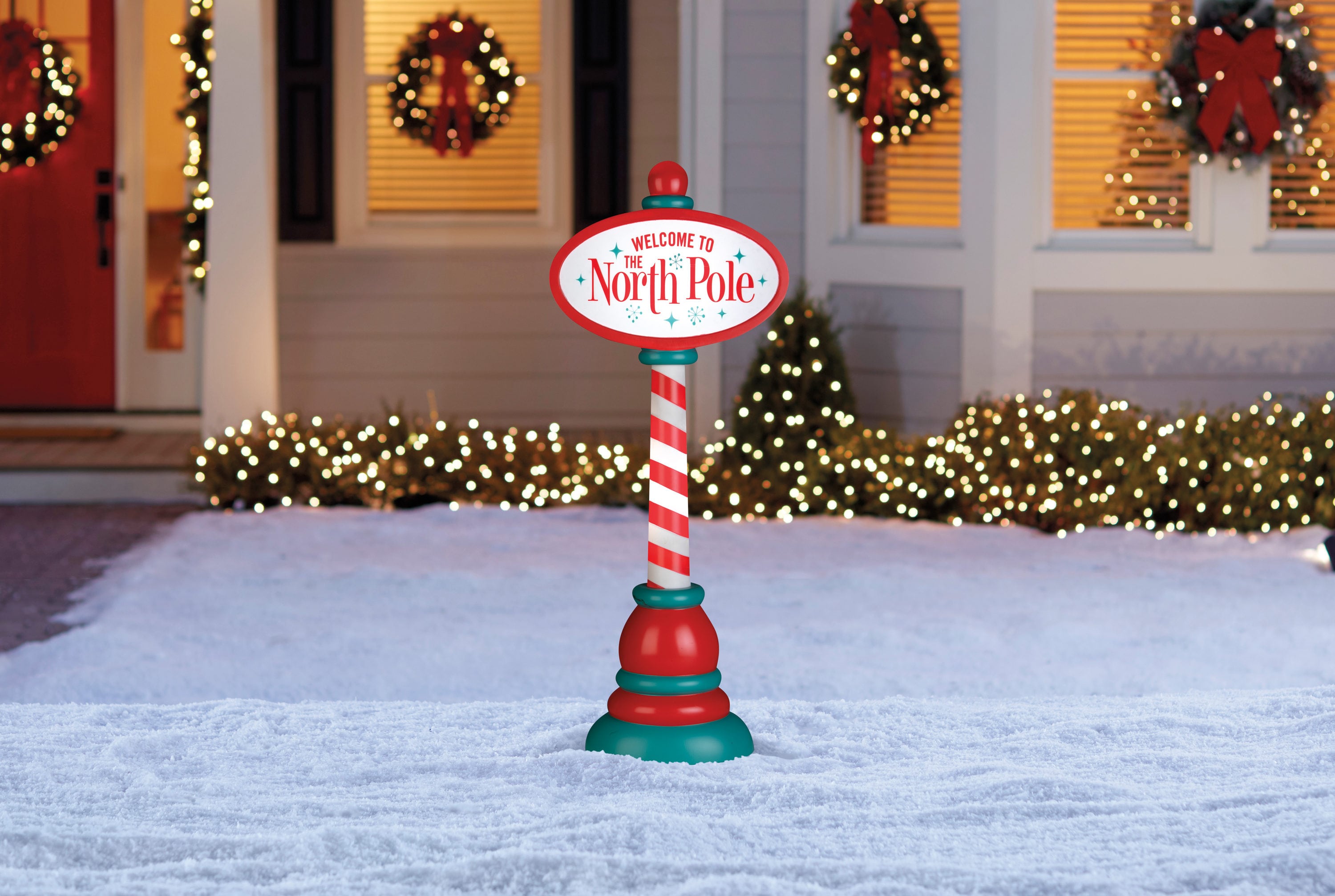 Popular north pole sign blowmold