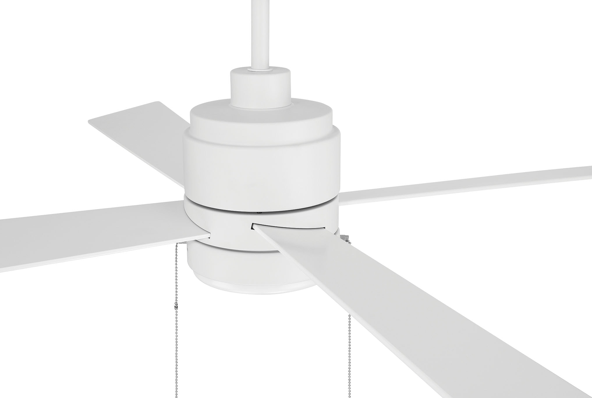 White 52" Modern Ceiling Fan with LED Light Kit