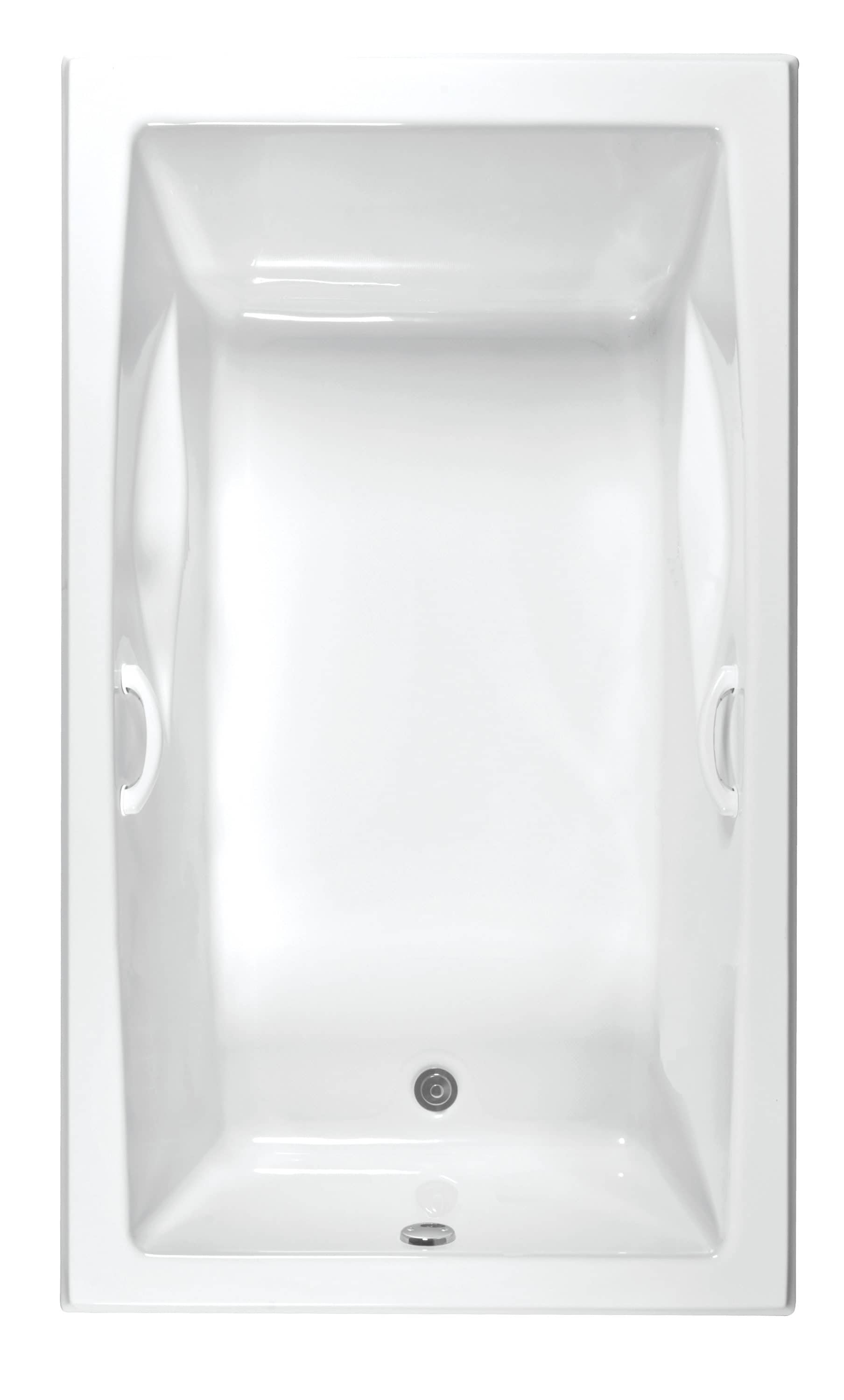 Mansfield 5573550000 Swirl-Way Luxury Series 36-in x 66-in White Acrylic Rectangular Drop-in and undermount Bathtub ( Reversible Drain )
