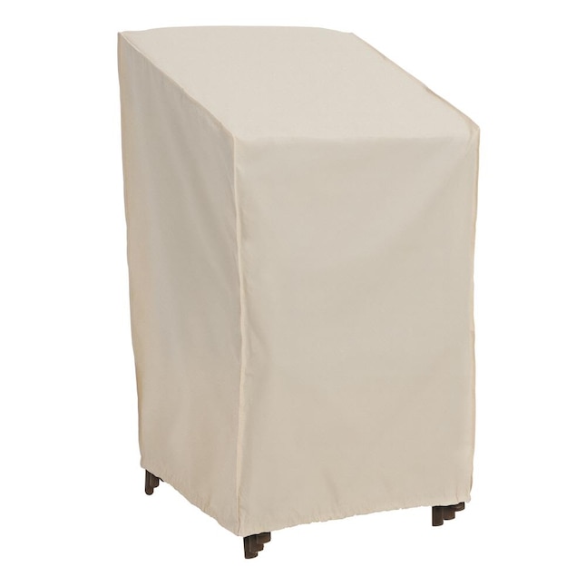 Elemental Tan Polyester Stacking Chairs, Chair Covers For Deck Furniture