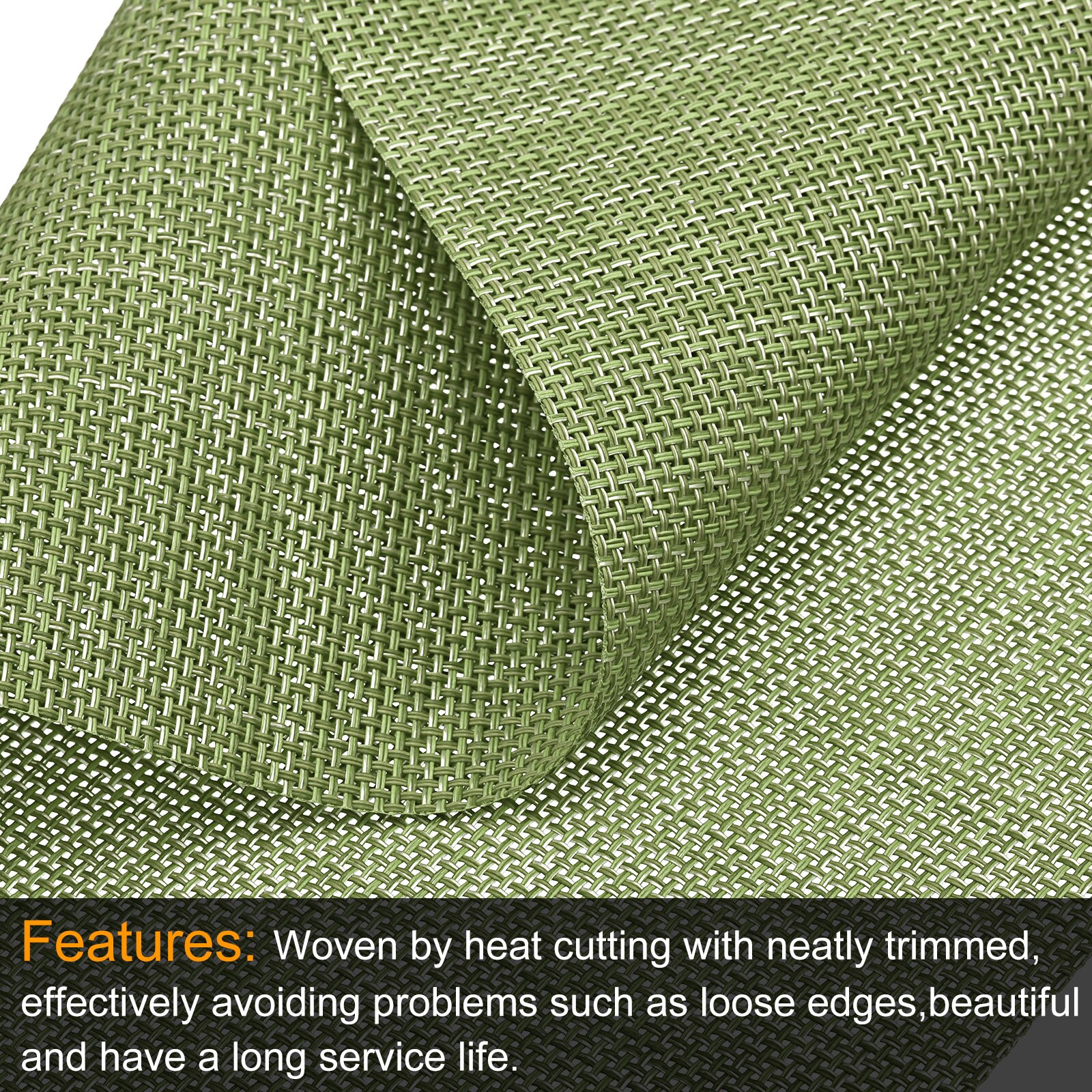 Unique Bargains Place Mats 450x300mm Table Mats 8pcs Set PVC Washable ...