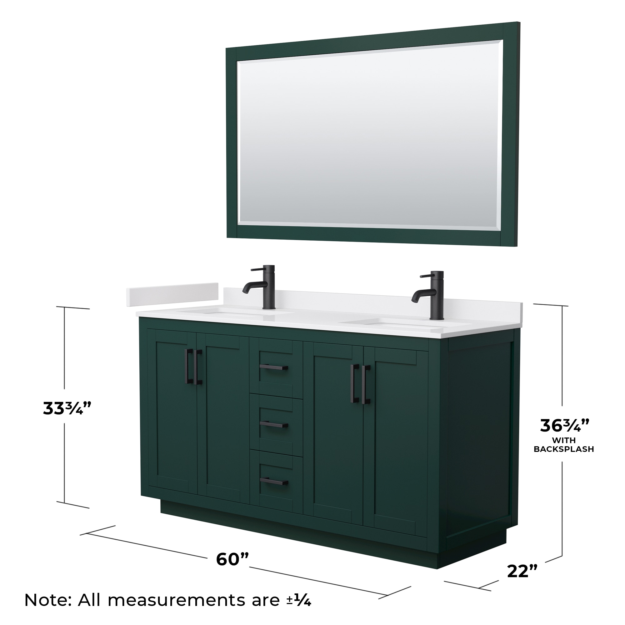 Wyndham Collection WCF292960DGKWCUNSM58 Bath-Vanity-Combo - View #6