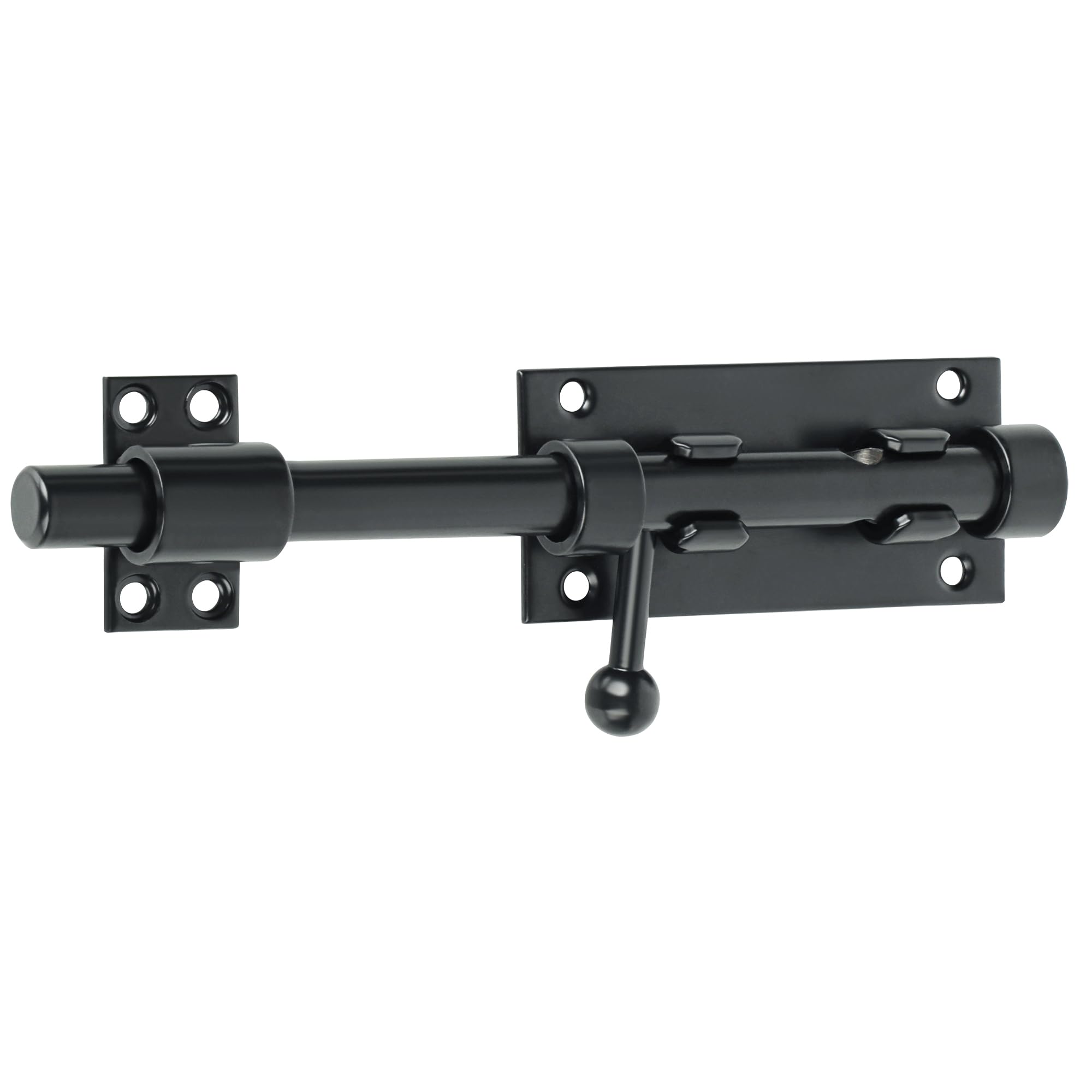 Aoibox  8 Inch Black SUS304 Stainless Steel Slide Bolt Gate Latch for Fences Sheds and Doors