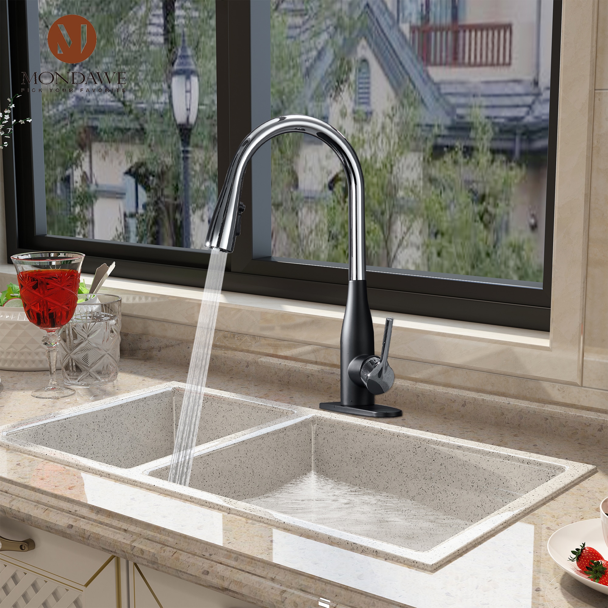Mondawe MD-D96-MB Kitchen-Faucets - View #5
